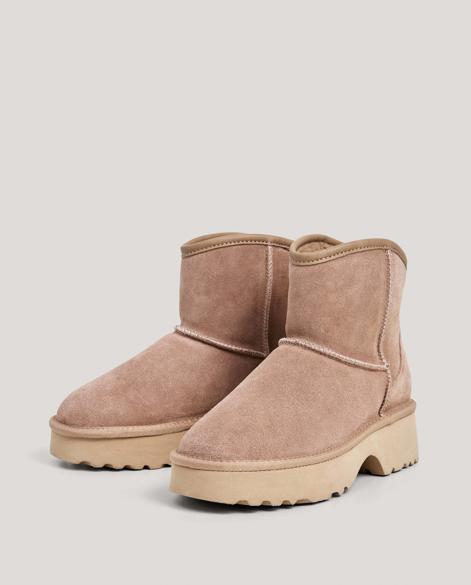 Botines con suela track de mujer de ante con plataforma - Pepe Jeans - Gris oscuro Gris oscuro-2