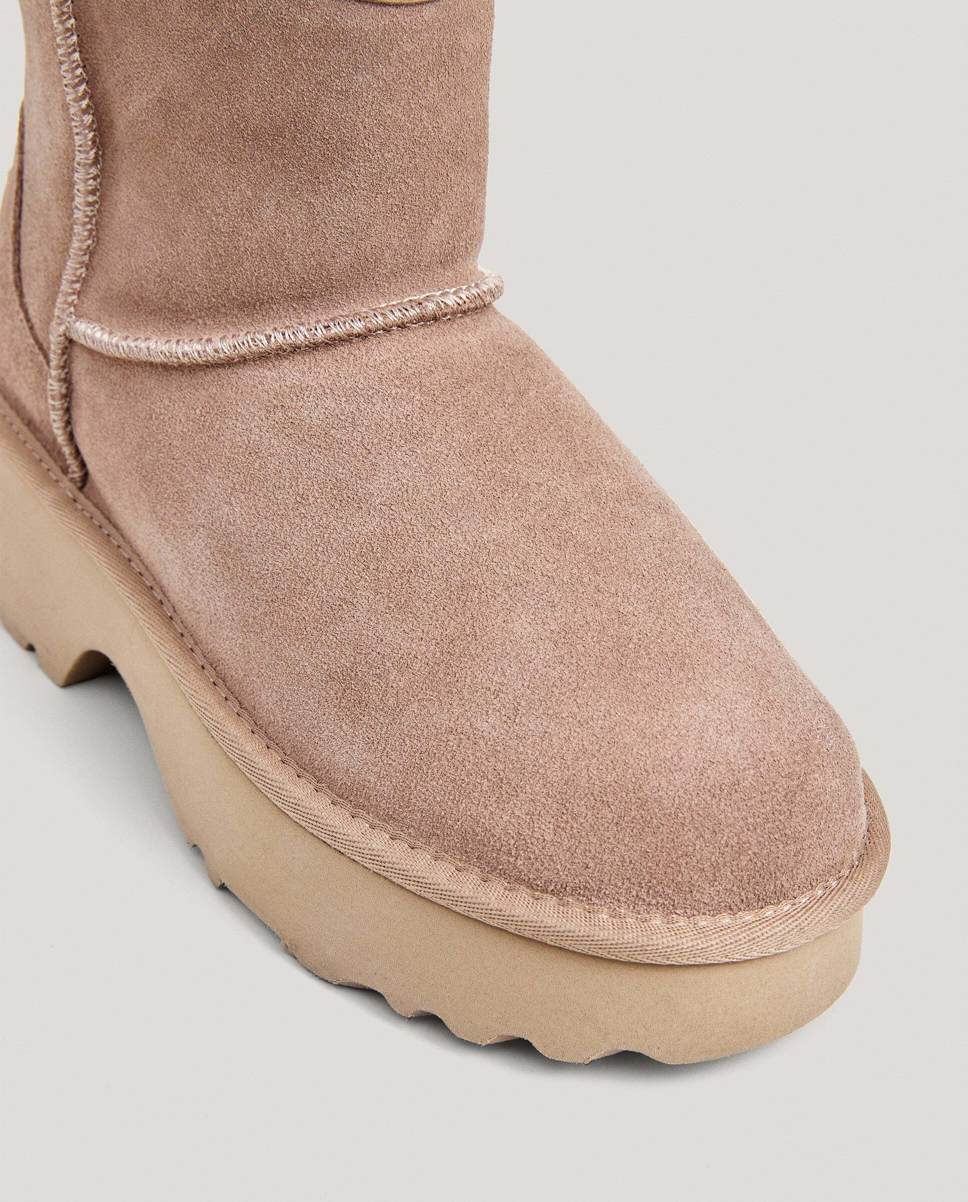 Botines con suela track de mujer de ante con plataforma - Pepe Jeans - Gris oscuro Gris oscuro-5