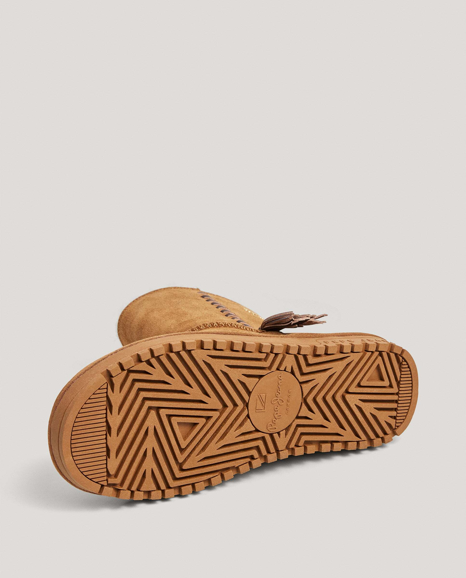 Botines con pelo de mujer de ante - Pepe Jeans - Marrón Marrón-6