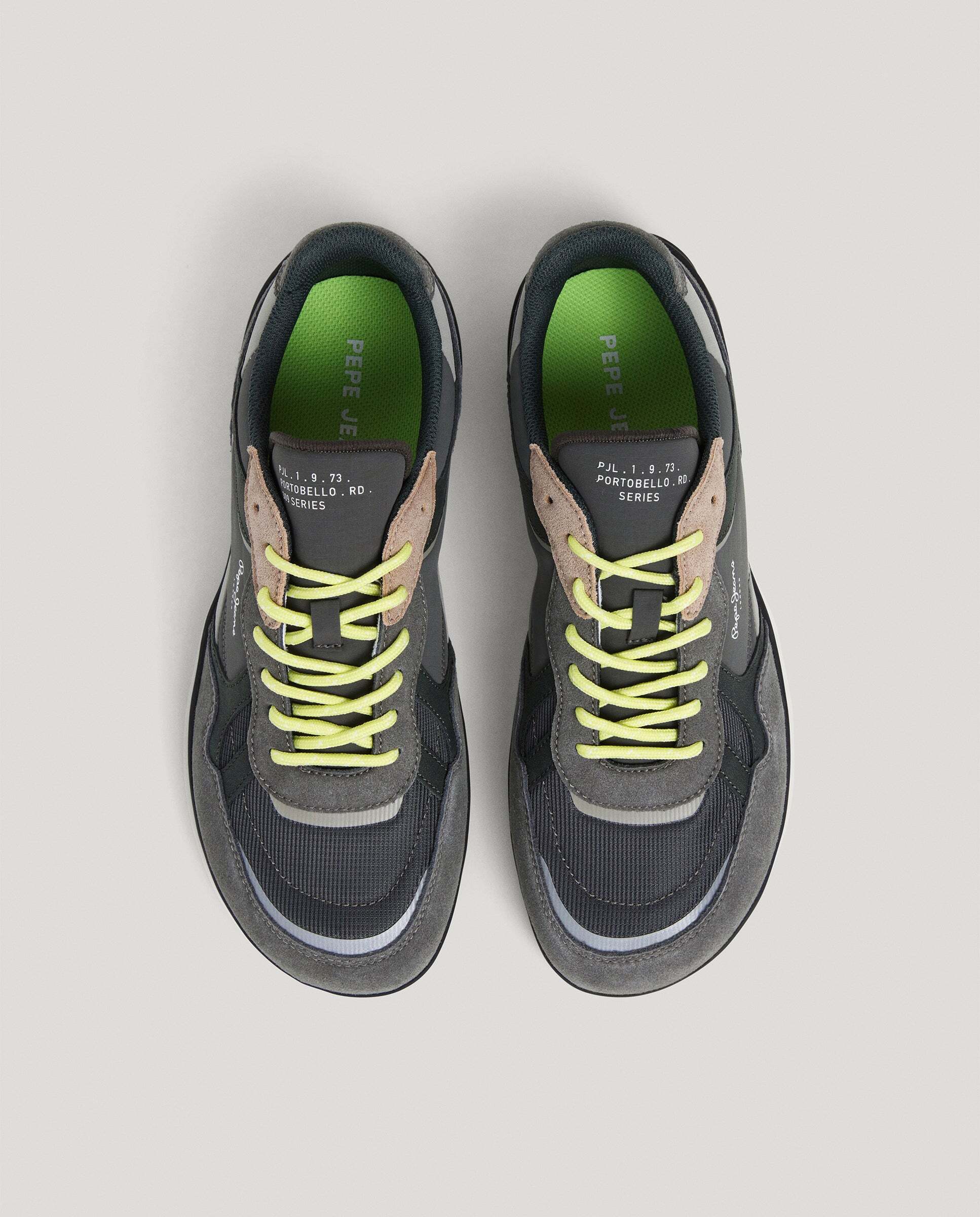 Savile - Pepe Jeans - zapatillas combinadas - Verde grisáceo Verde grisáceo-3