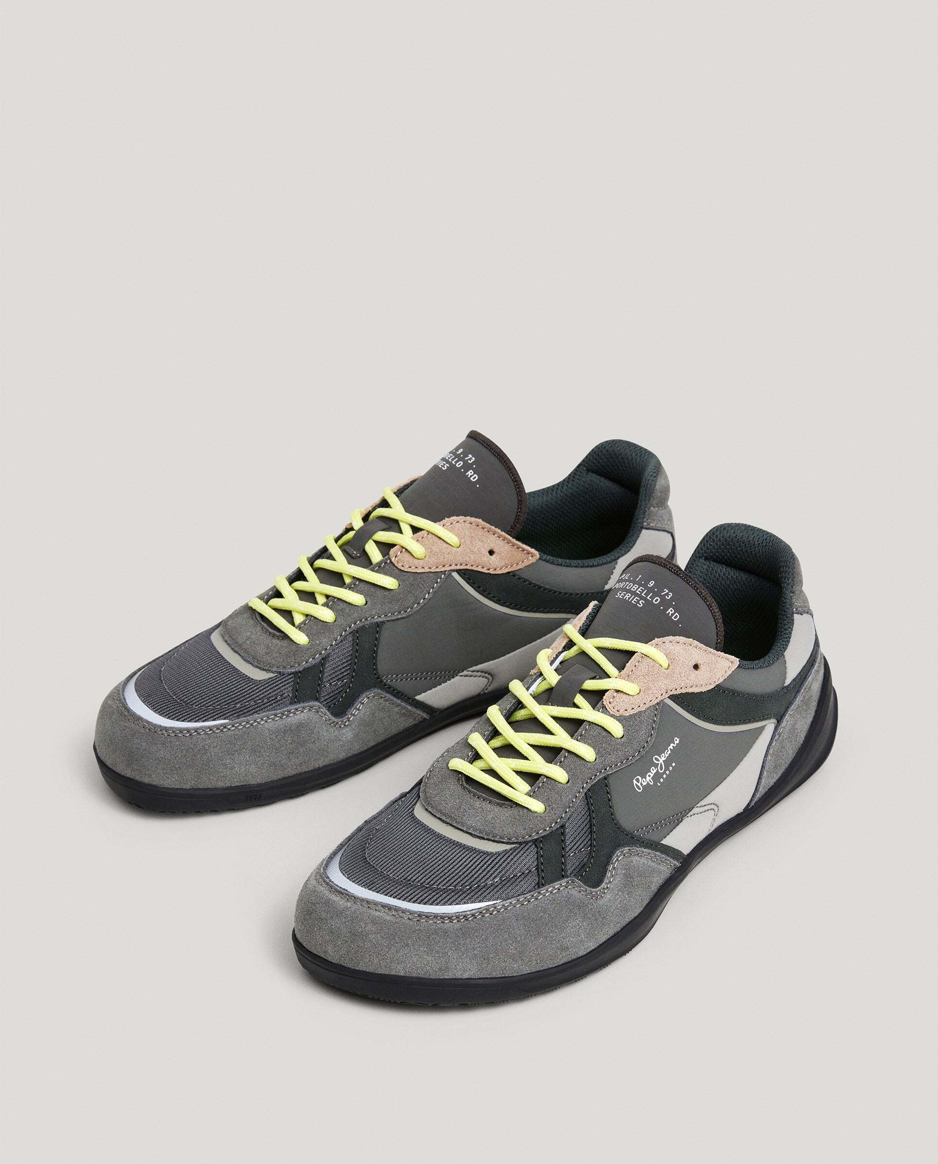 Savile - Pepe Jeans - zapatillas combinadas - Verde grisáceo Verde grisáceo-2