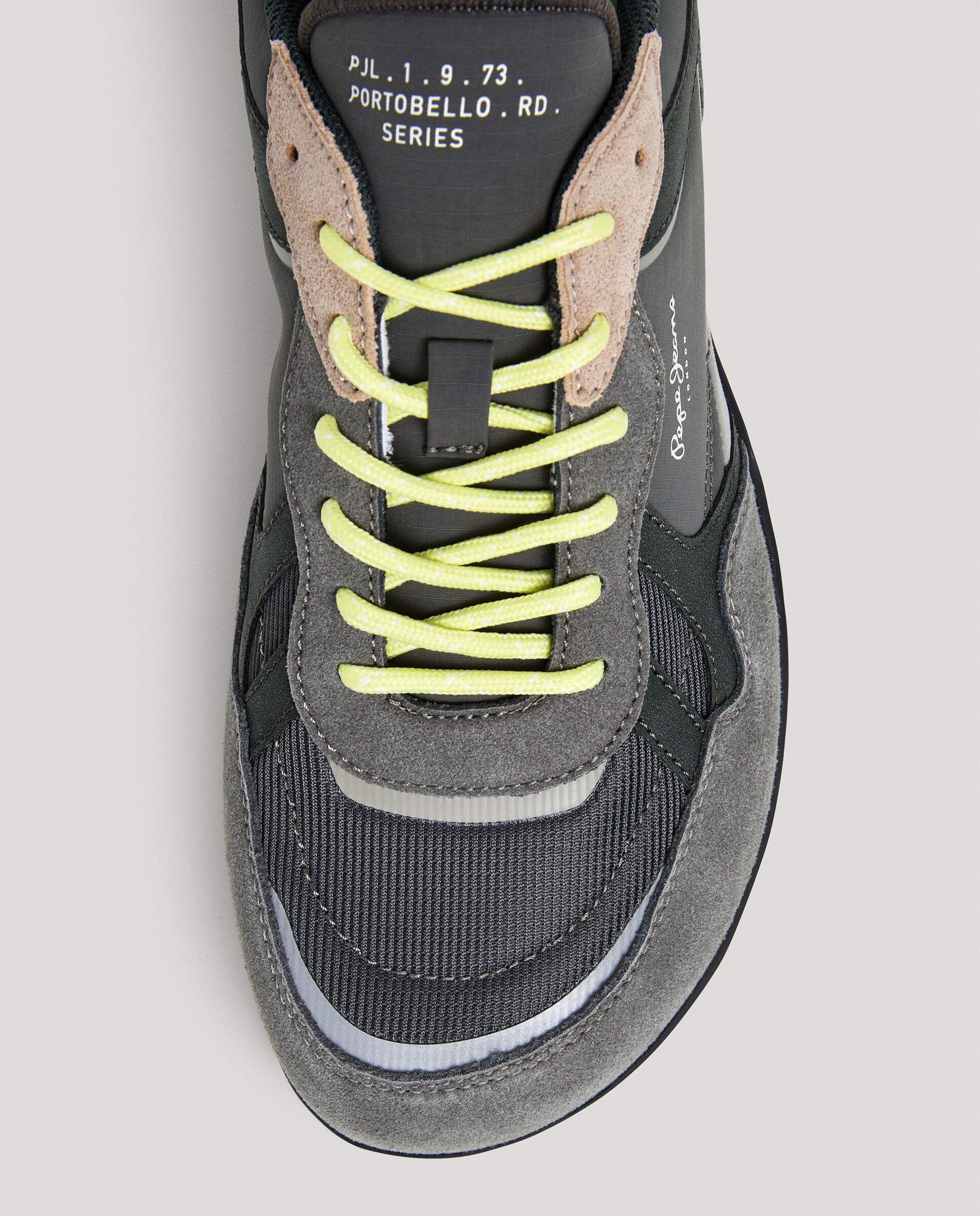 Savile - Pepe Jeans - zapatillas combinadas - Verde grisáceo Verde grisáceo-5