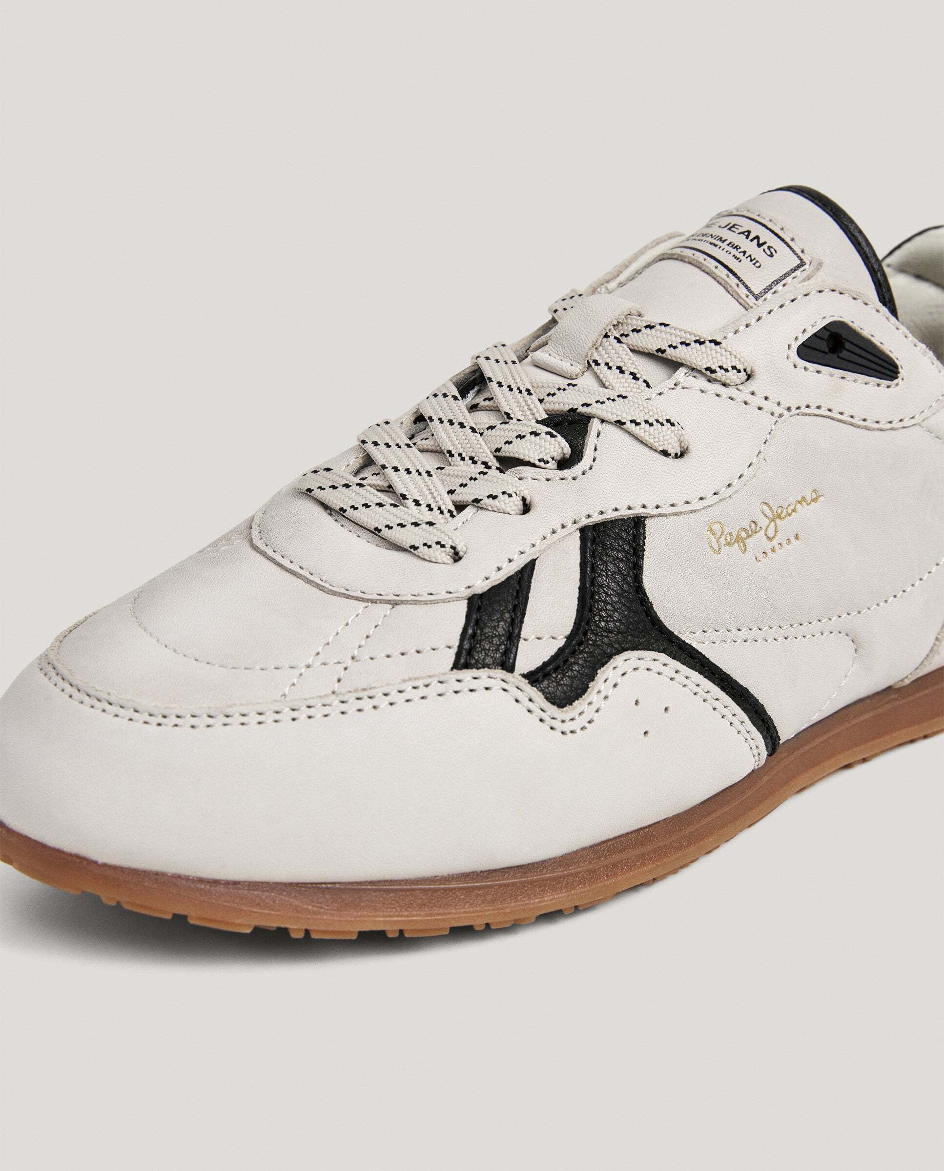 Daze - Pepe Jeans - zapatillas retro 100% piel - Blanco Blanco-5