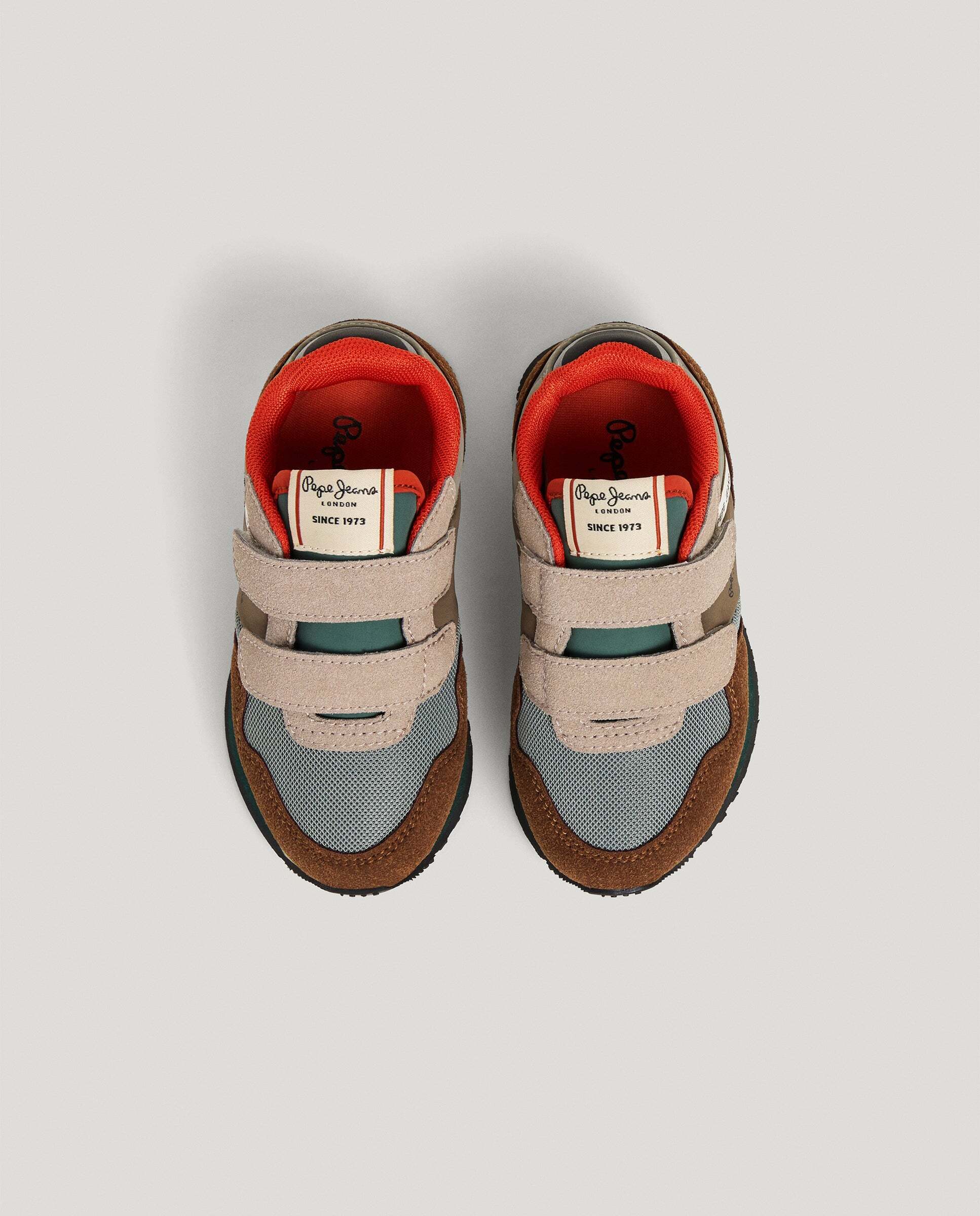 Imagen 2 de Zapatillas de niño running cierre cierre adherente - Pepe Jeans - Marrón Marrón