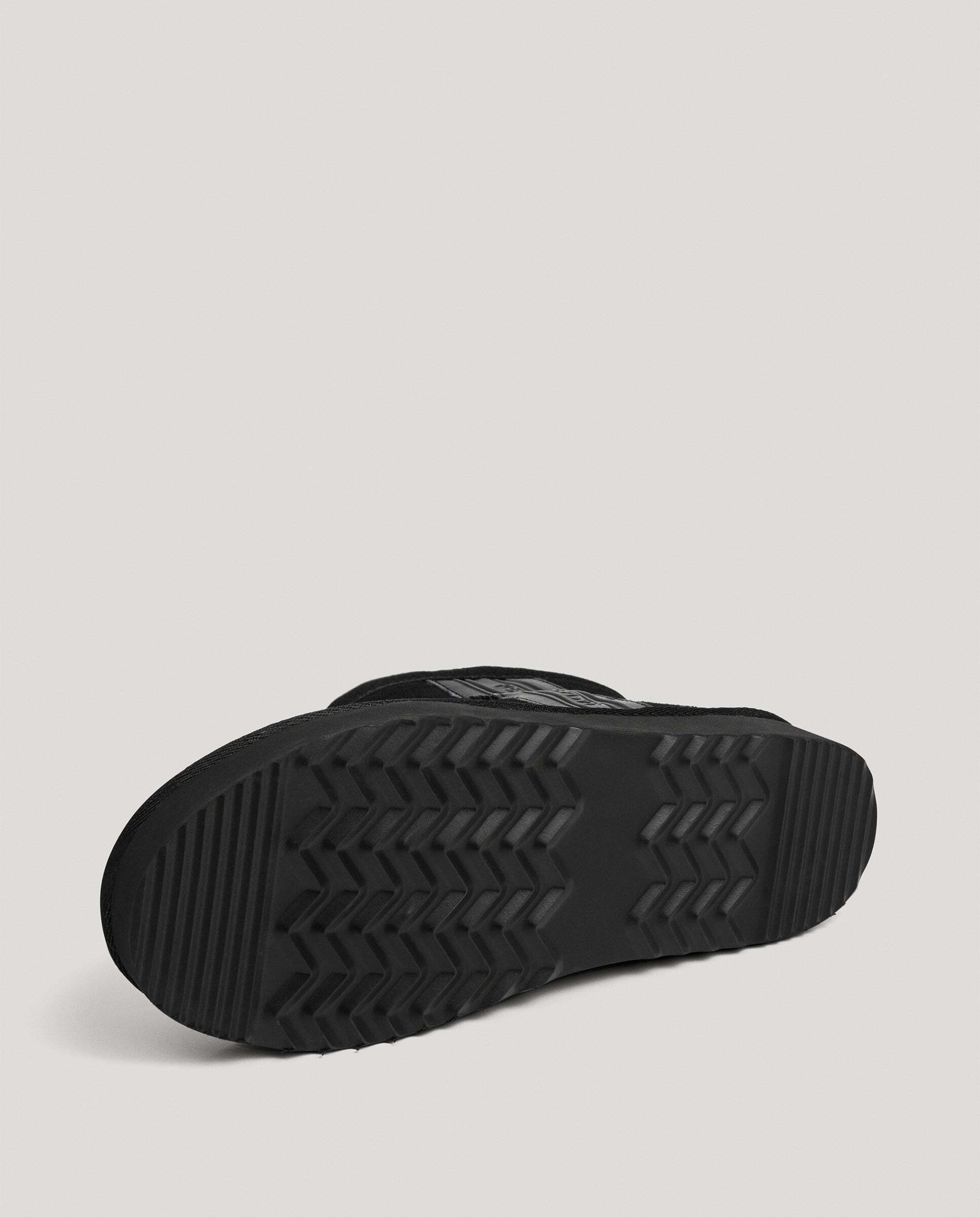 Botines con pelo de mujer de ante con logo en relieve - Pepe Jeans - Negro Negro-6