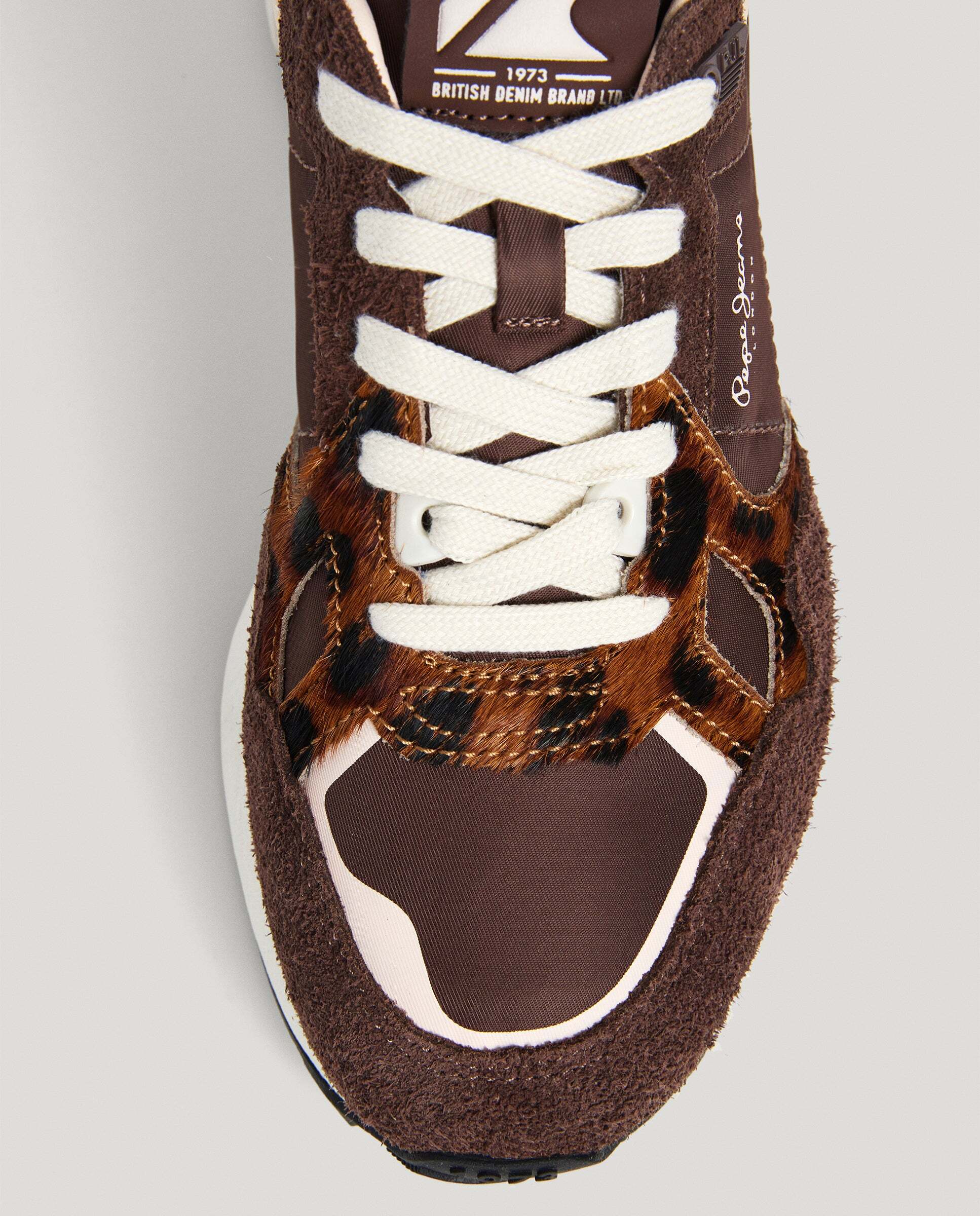 Marlon - Pepe Jeans - zapatillas con detalles animal print - Marrón oscuro Marrón oscuro-5