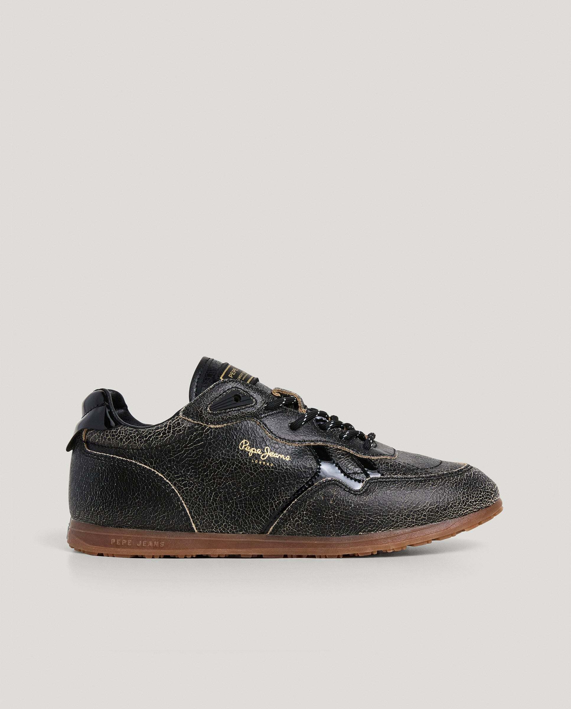 Daze - Pepe Jeans - zapatillas retro de piel - Negro Negro-1