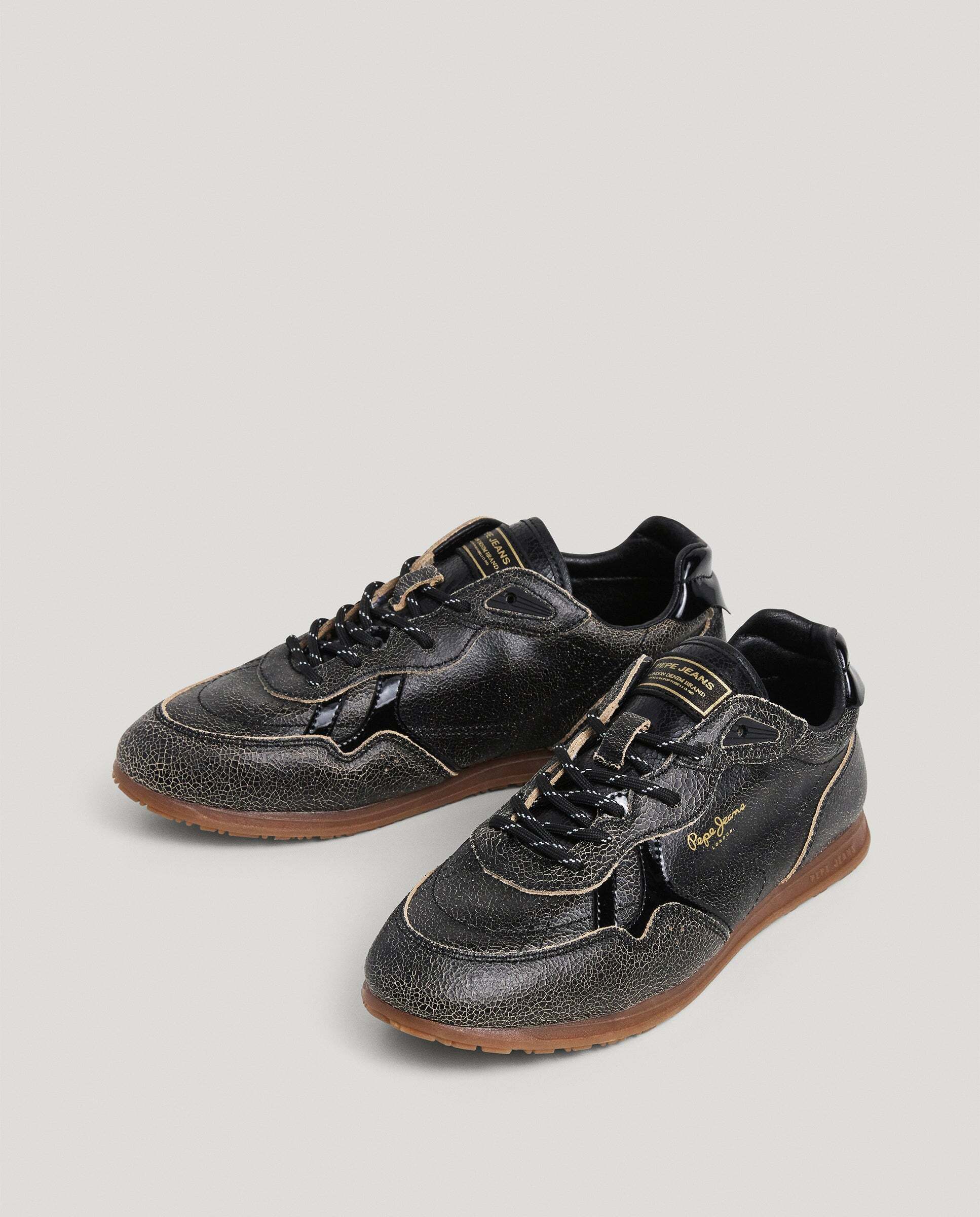 Daze - Pepe Jeans - zapatillas retro de piel - Negro Negro-2