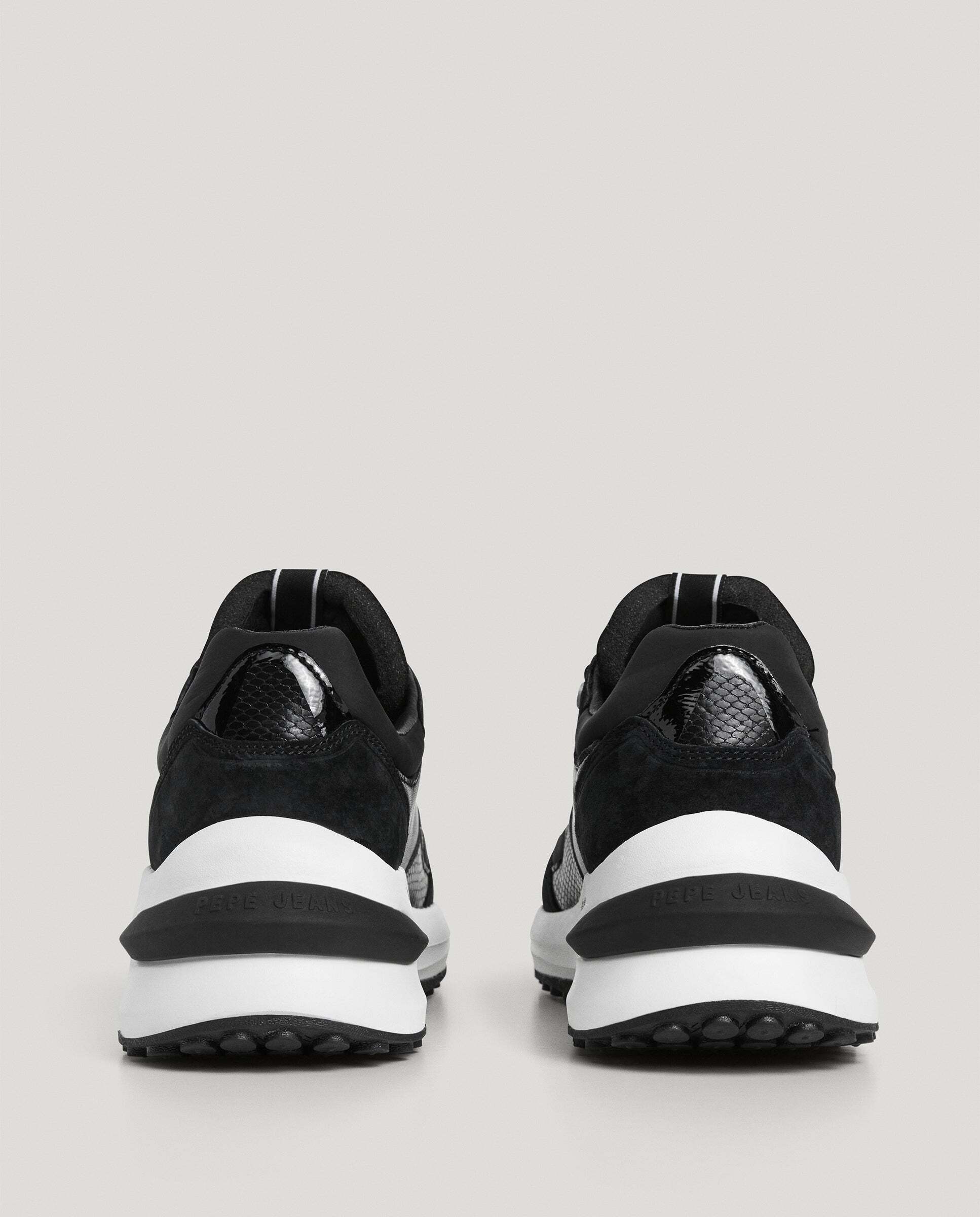 Winslow - Pepe Jeans - zapatillas combinadas con piel - Negro Negro-4
