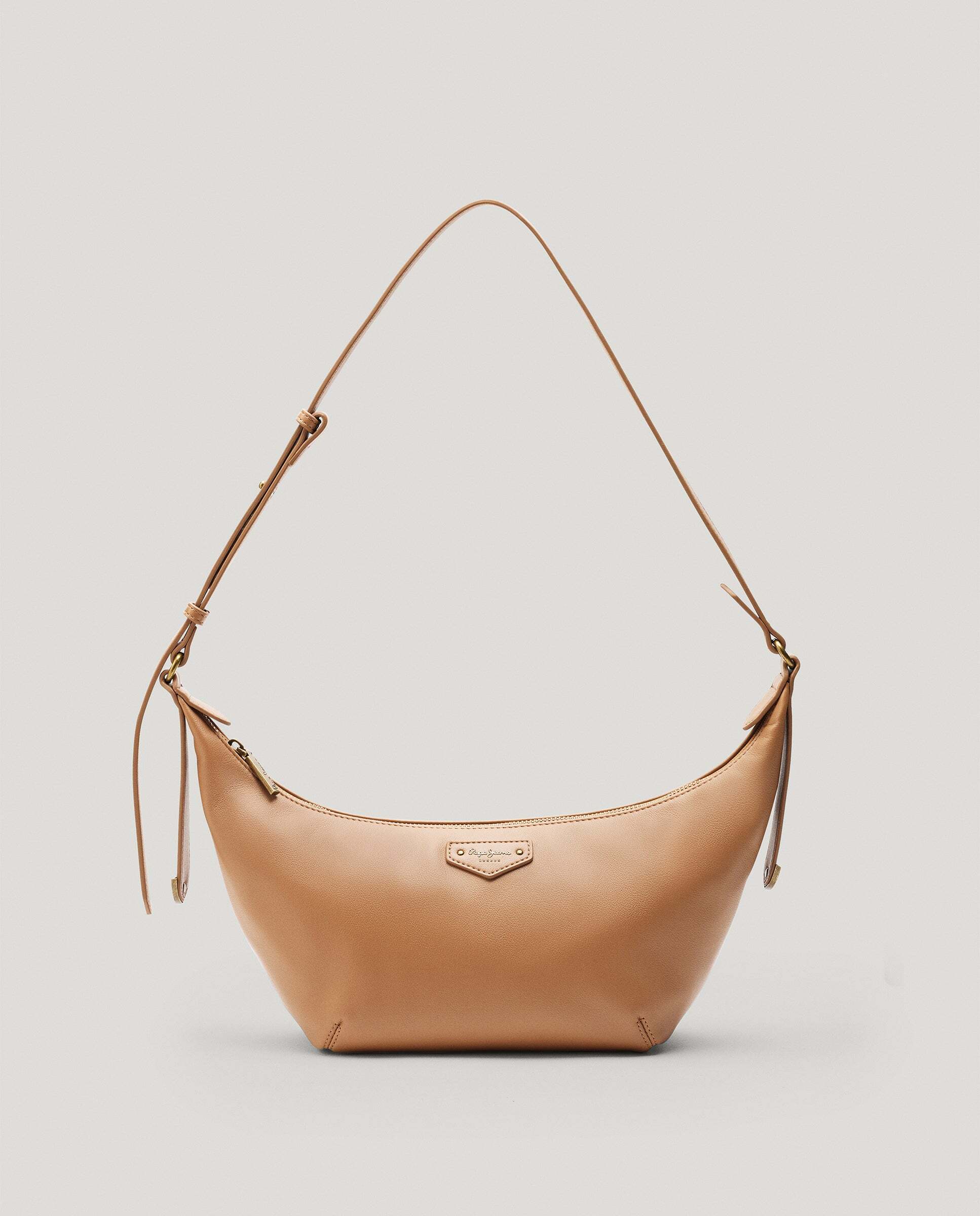 Bolso de mujer media luna efecto piel - Pepe Jeans - Caramelo Caramelo-1
