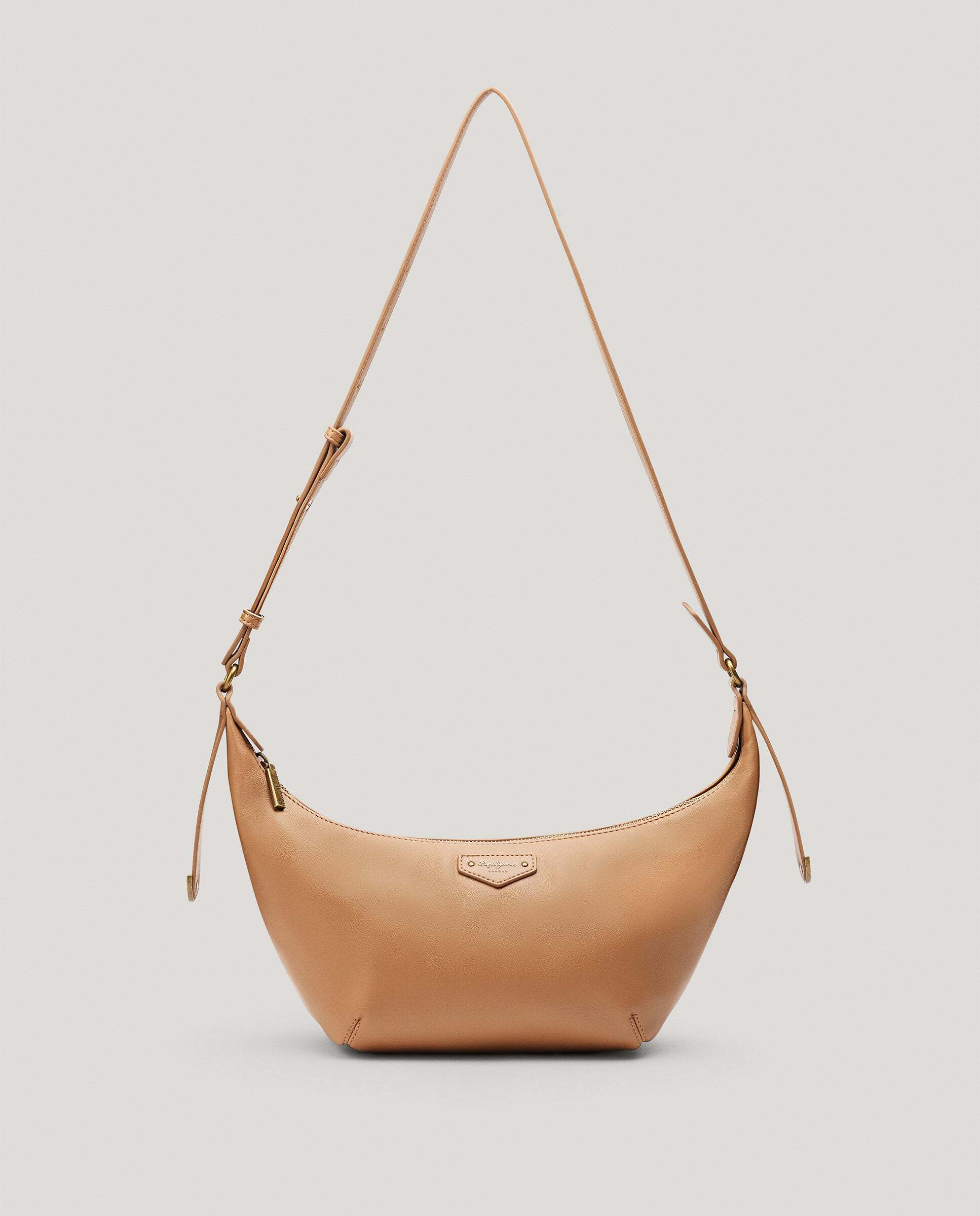 Bolso de mujer media luna efecto piel - Pepe Jeans - Caramelo Caramelo-3