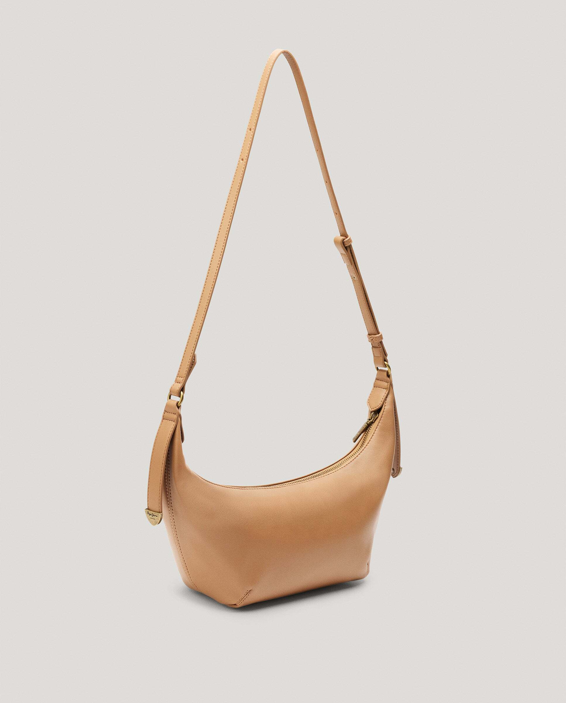 Bolso de mujer media luna efecto piel - Pepe Jeans - Caramelo Caramelo-2