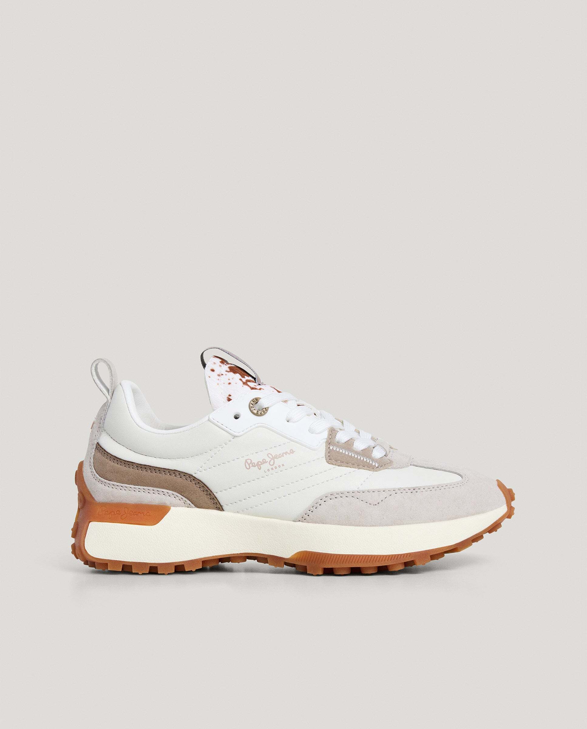 Lucky - Pepe Jeans - zapatillas con detalles en ante con piel - Blanco Blanco-1