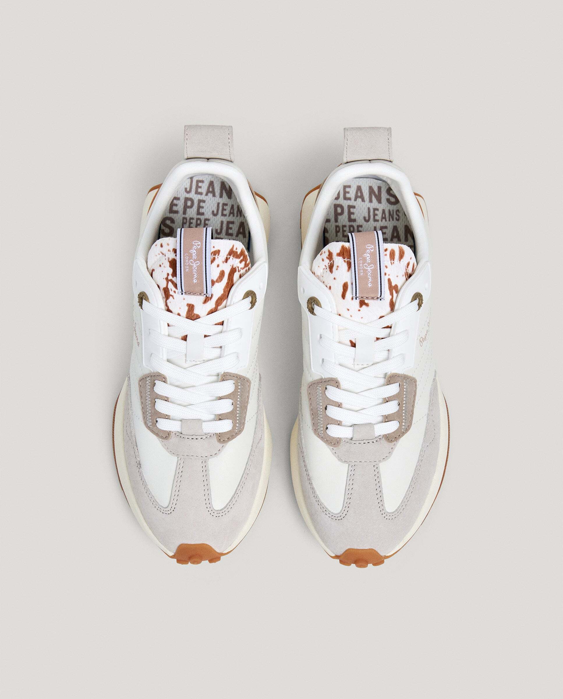 Lucky - Pepe Jeans - zapatillas con detalles en ante con piel - Blanco Blanco-3