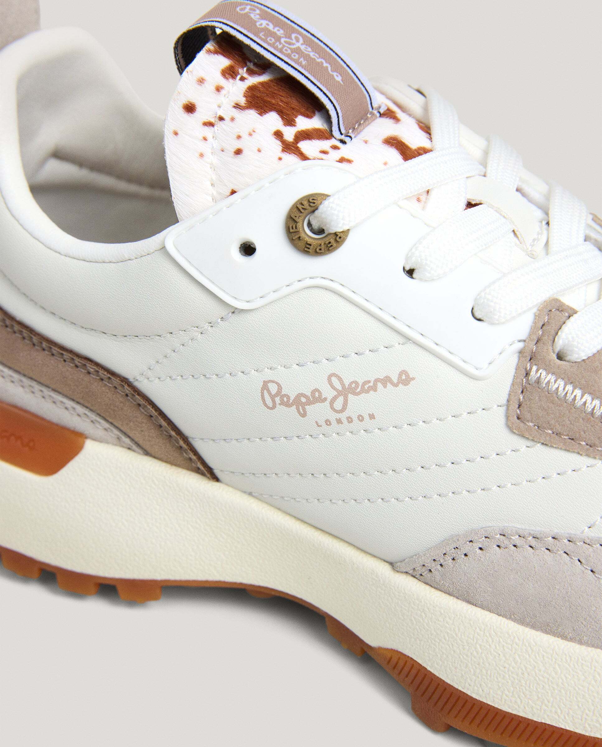 Lucky - Pepe Jeans - zapatillas con detalles en ante con piel - Blanco Blanco-5