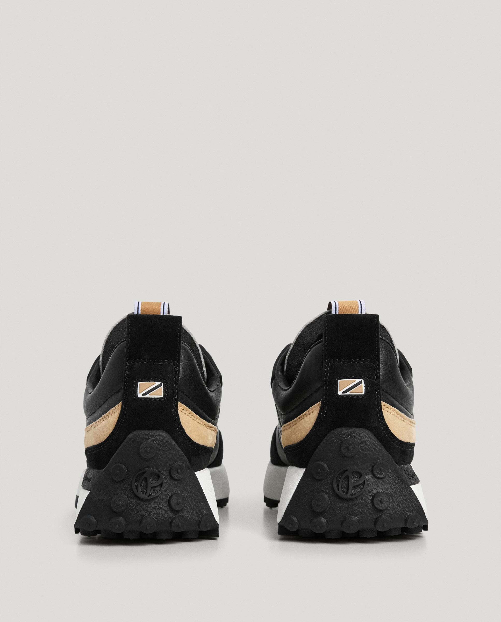 Lucky - Pepe Jeans - zapatillas con detalles en ante con piel - Negro Negro-4