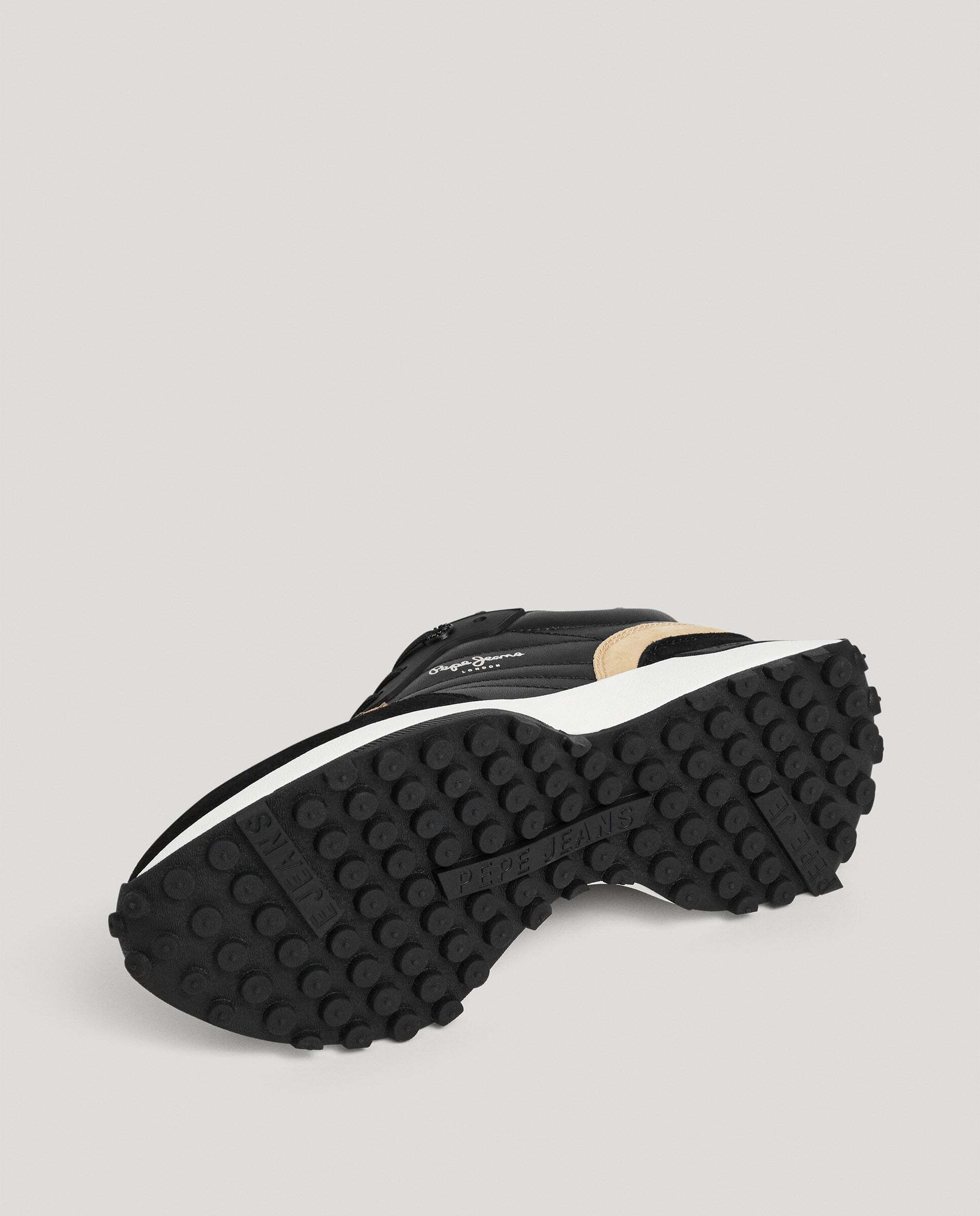 Lucky - Pepe Jeans - zapatillas con detalles en ante con piel - Negro Negro-6