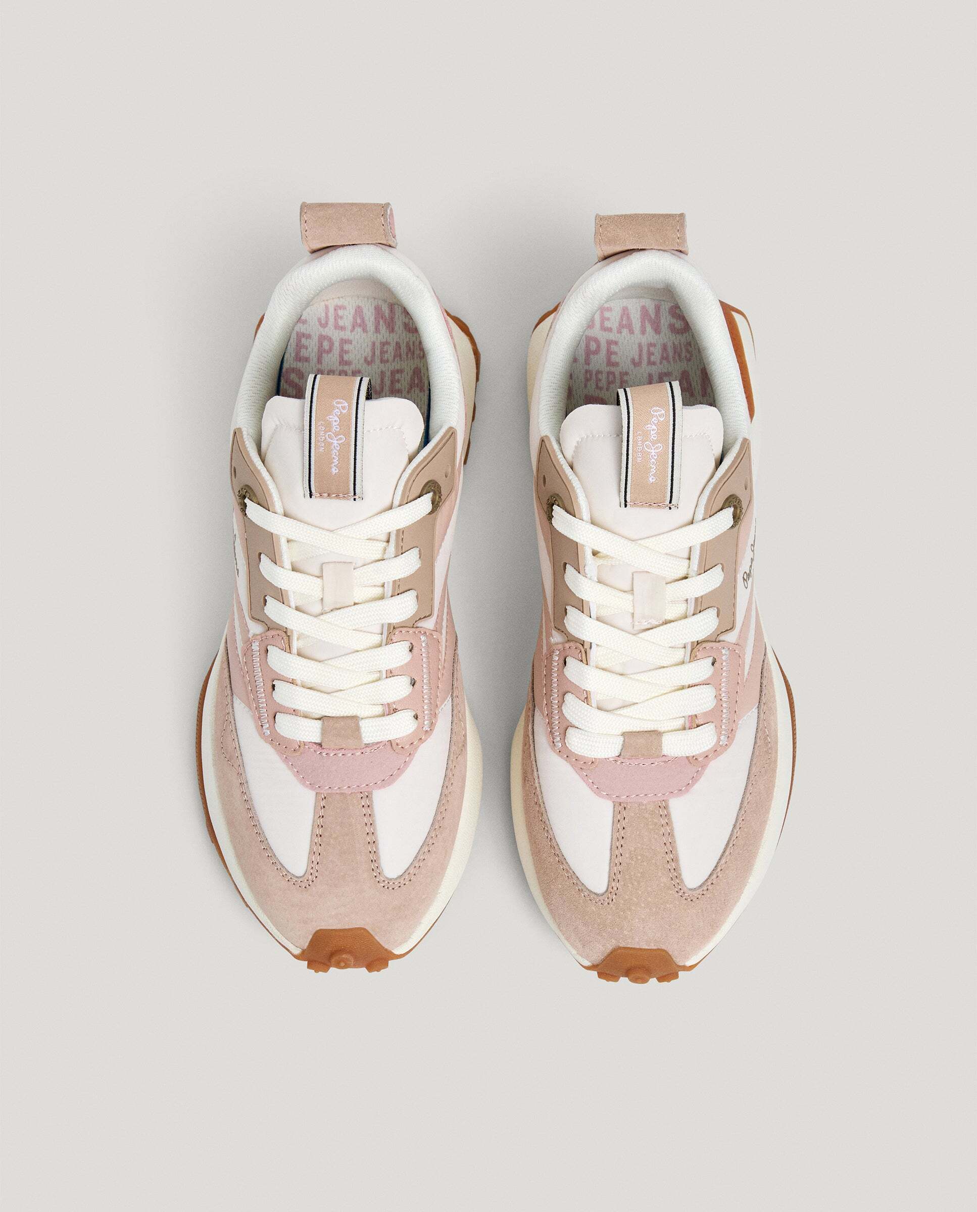 Lucky - Pepe Jeans - zapatillas con detalles en ante - Rosa Rosa-3