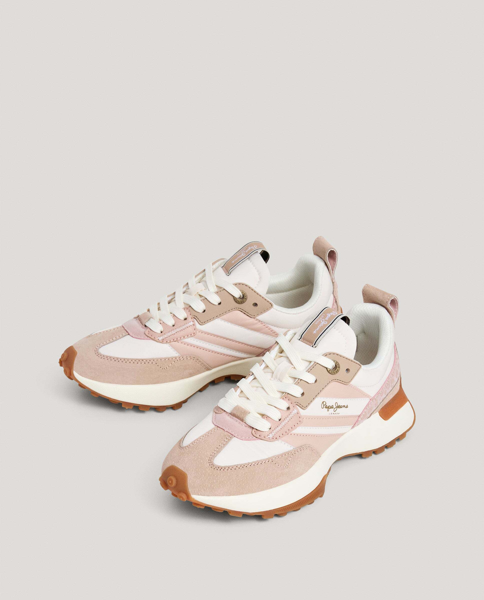 Lucky - Pepe Jeans - zapatillas con detalles en ante - Rosa Rosa-2