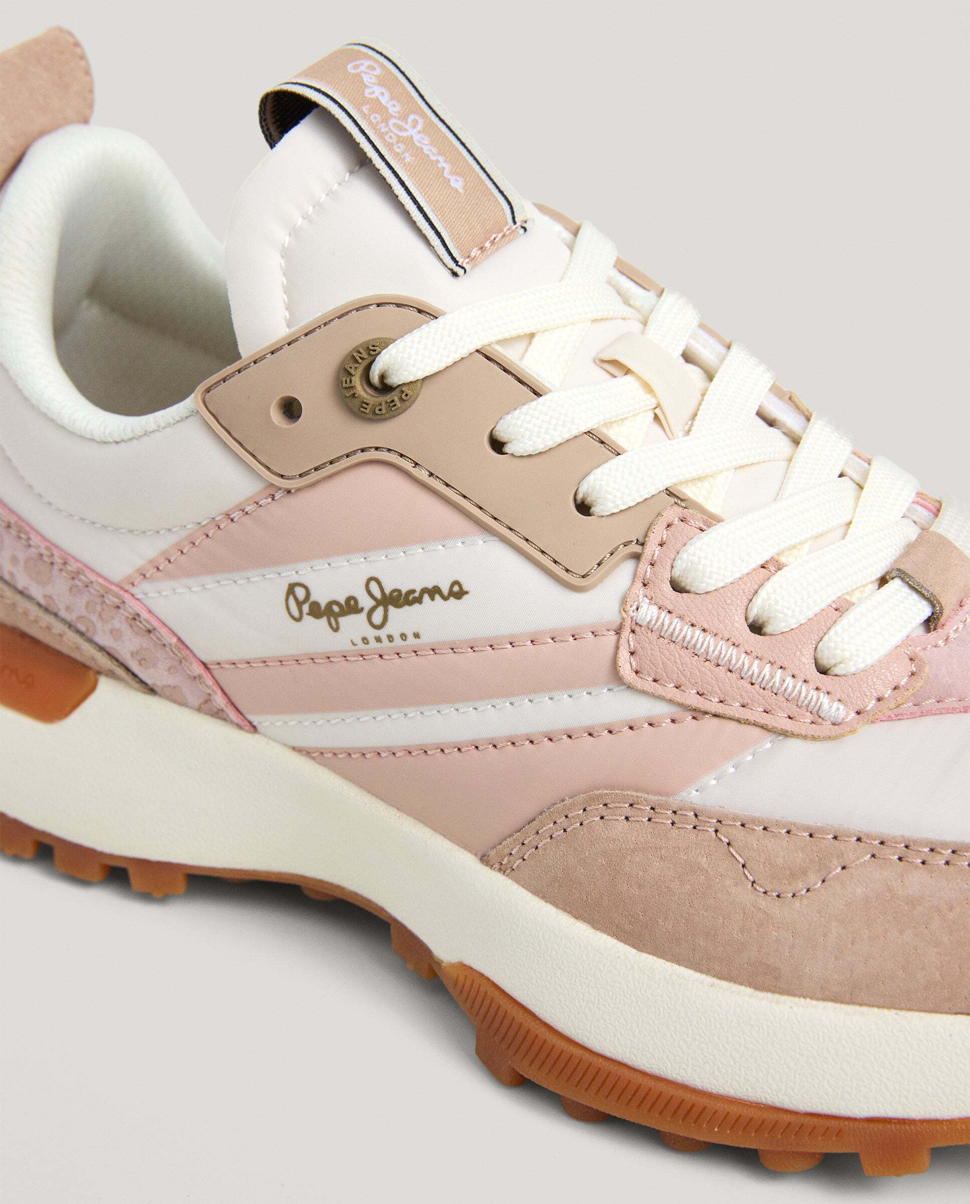 Lucky - Pepe Jeans - zapatillas con detalles en ante - Rosa Rosa-5