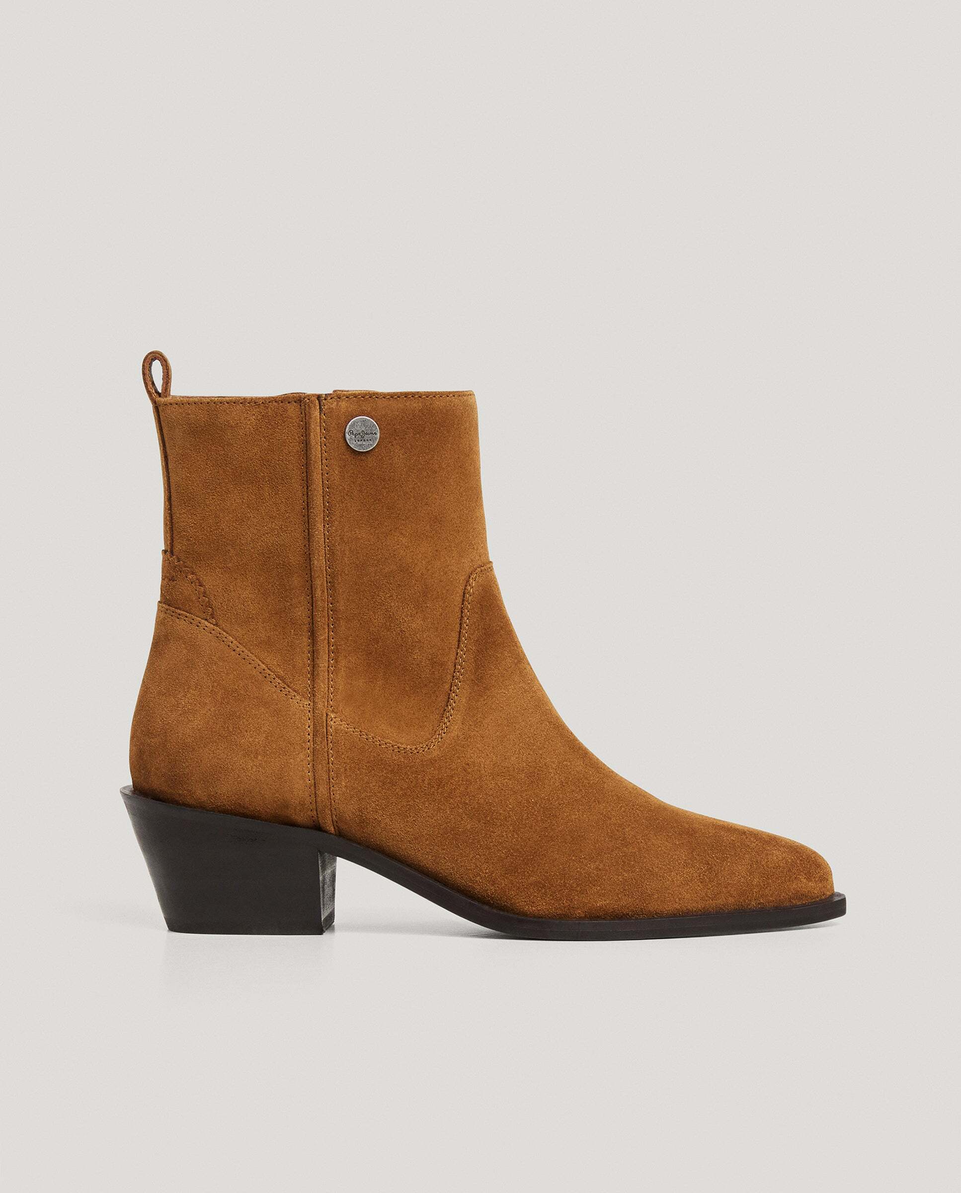 Botines de mujer de ante - Pepe Jeans - Marrón Marrón-1