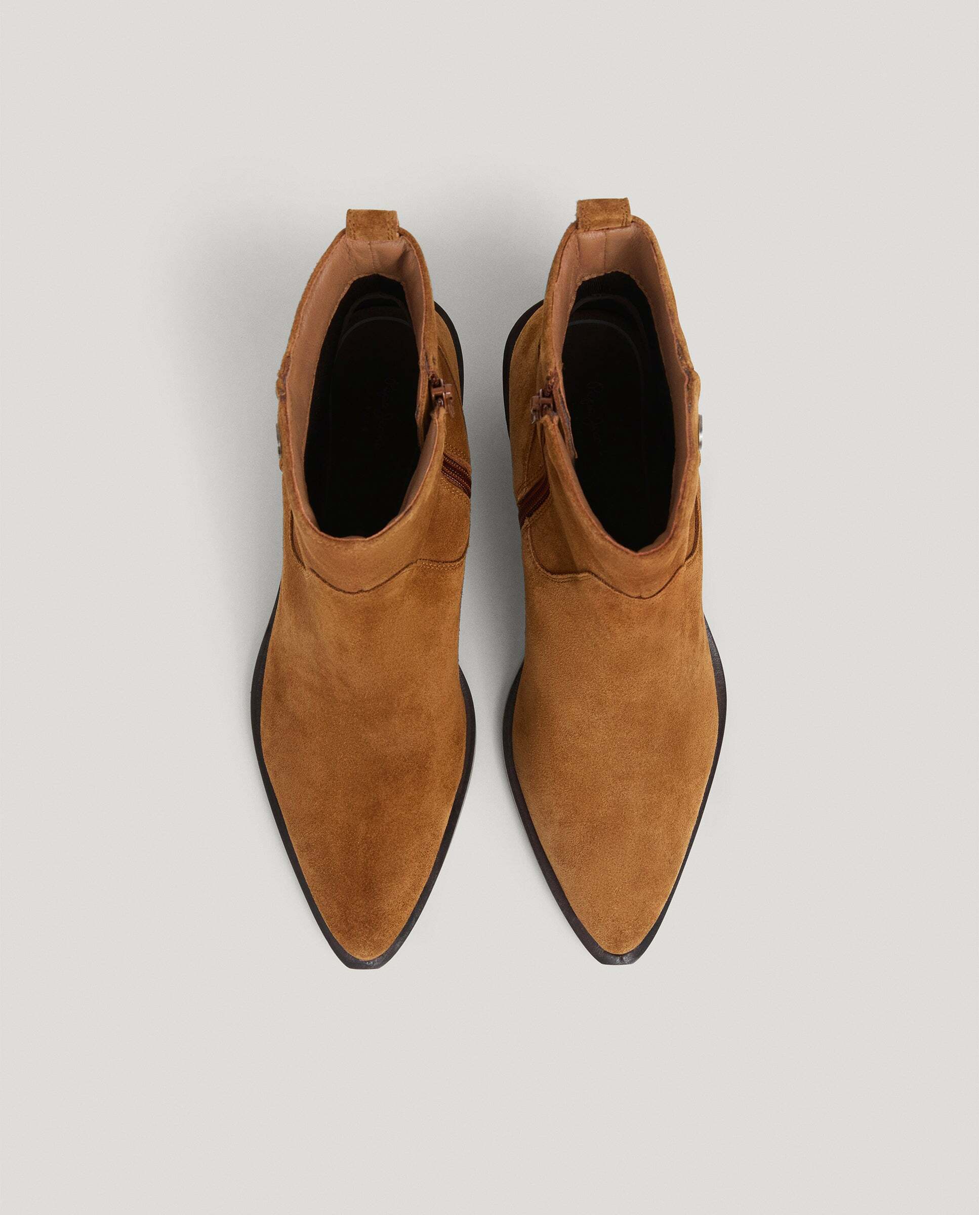 Botines de mujer de ante - Pepe Jeans - Marrón Marrón-3