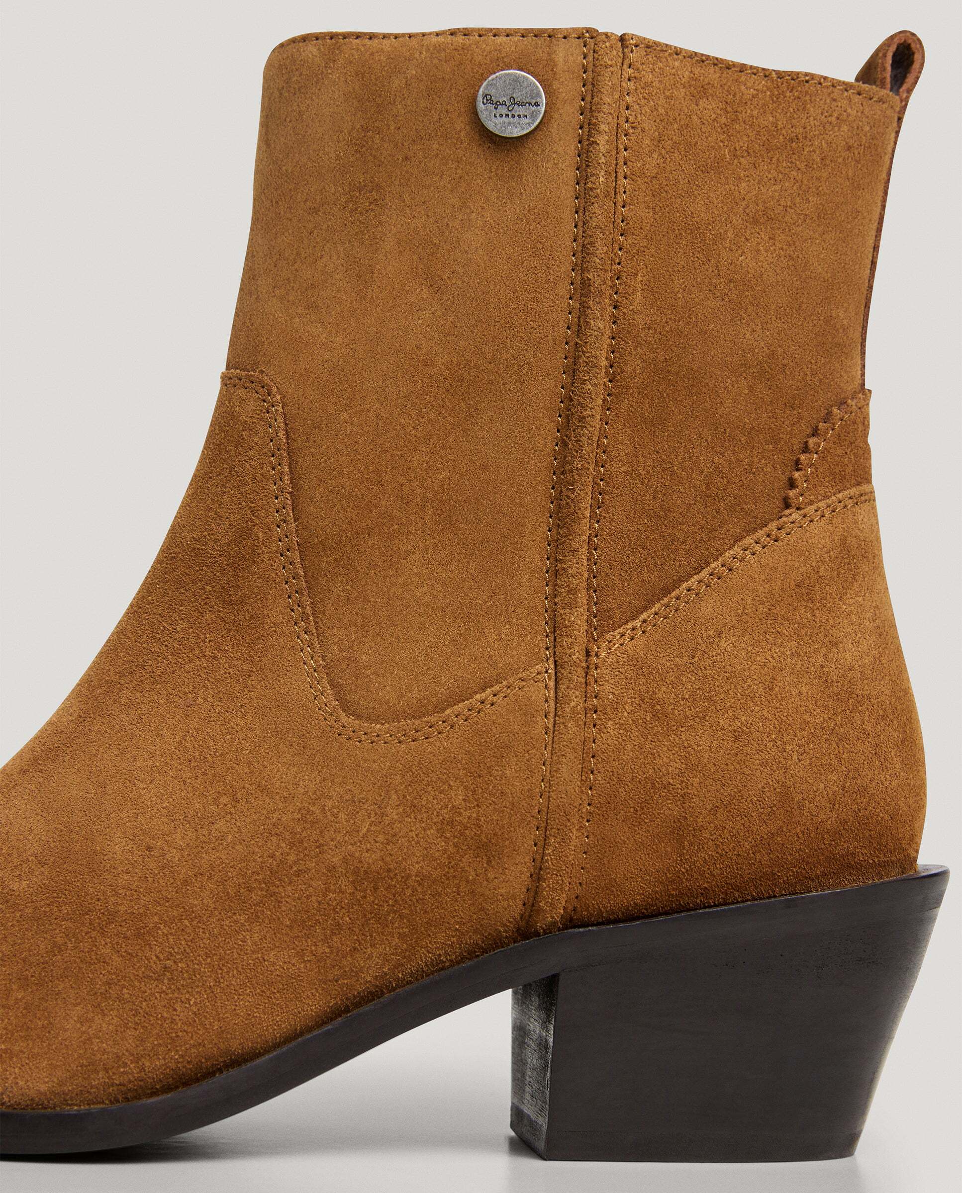 Botines de mujer de ante - Pepe Jeans - Marrón Marrón-5