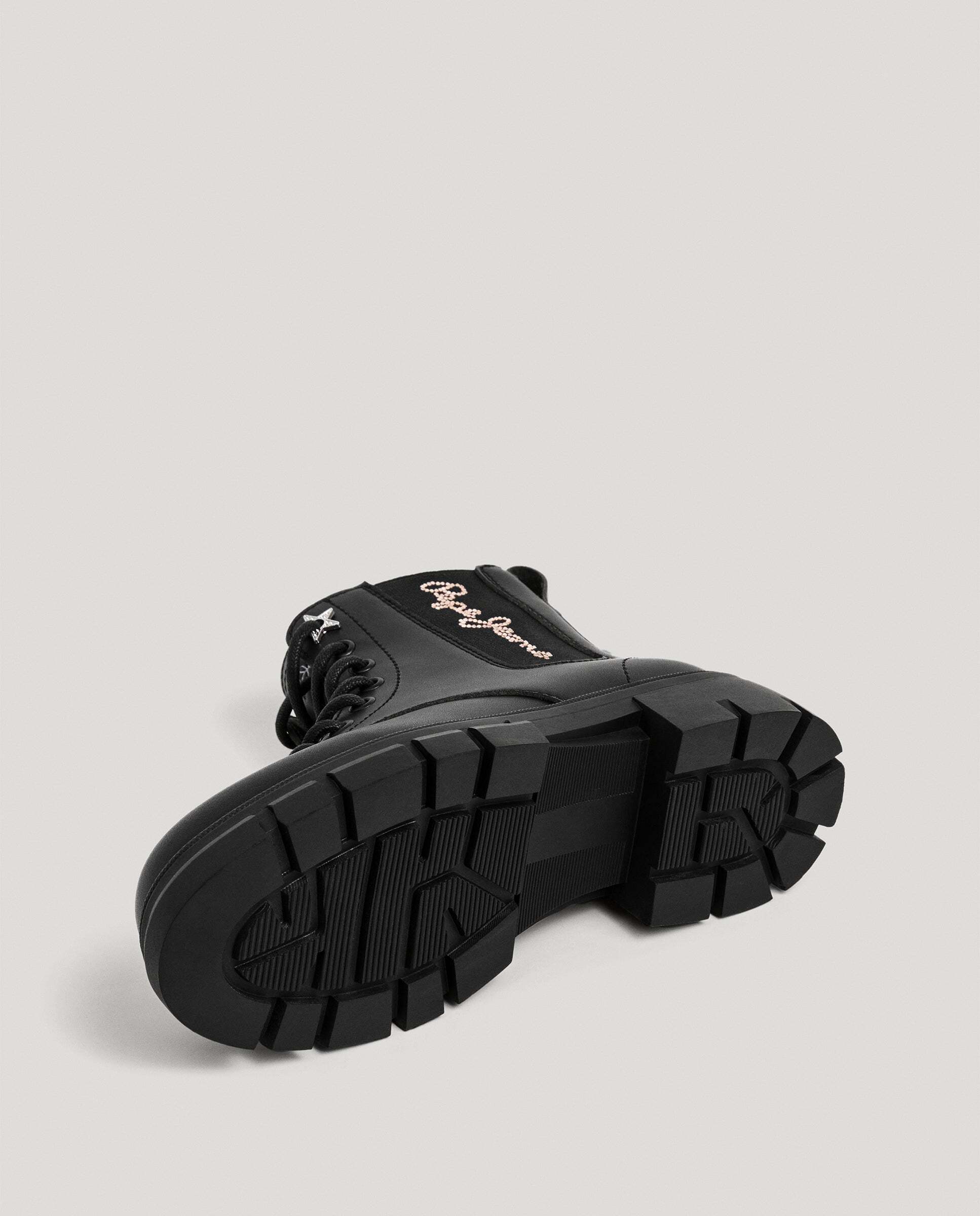 Botas de niña con logo strass - Pepe Jeans - Negro Negro-6