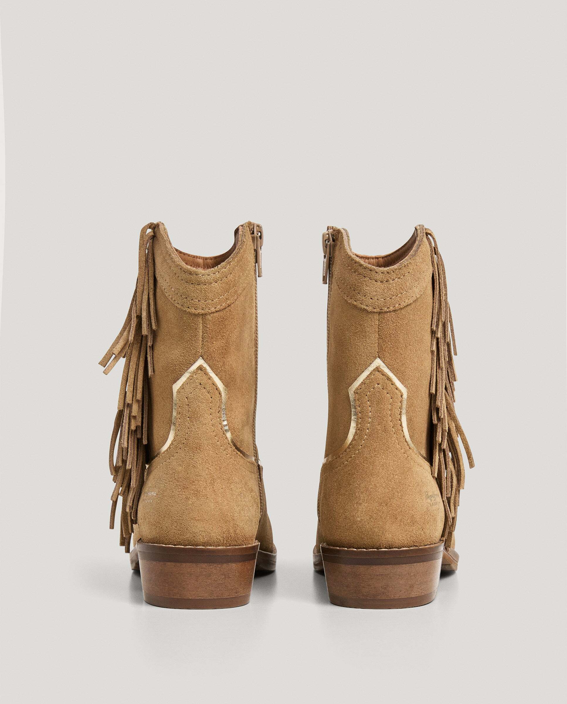 Botas de niña cowboy de ante - Pepe Jeans - Marrón Marrón-4