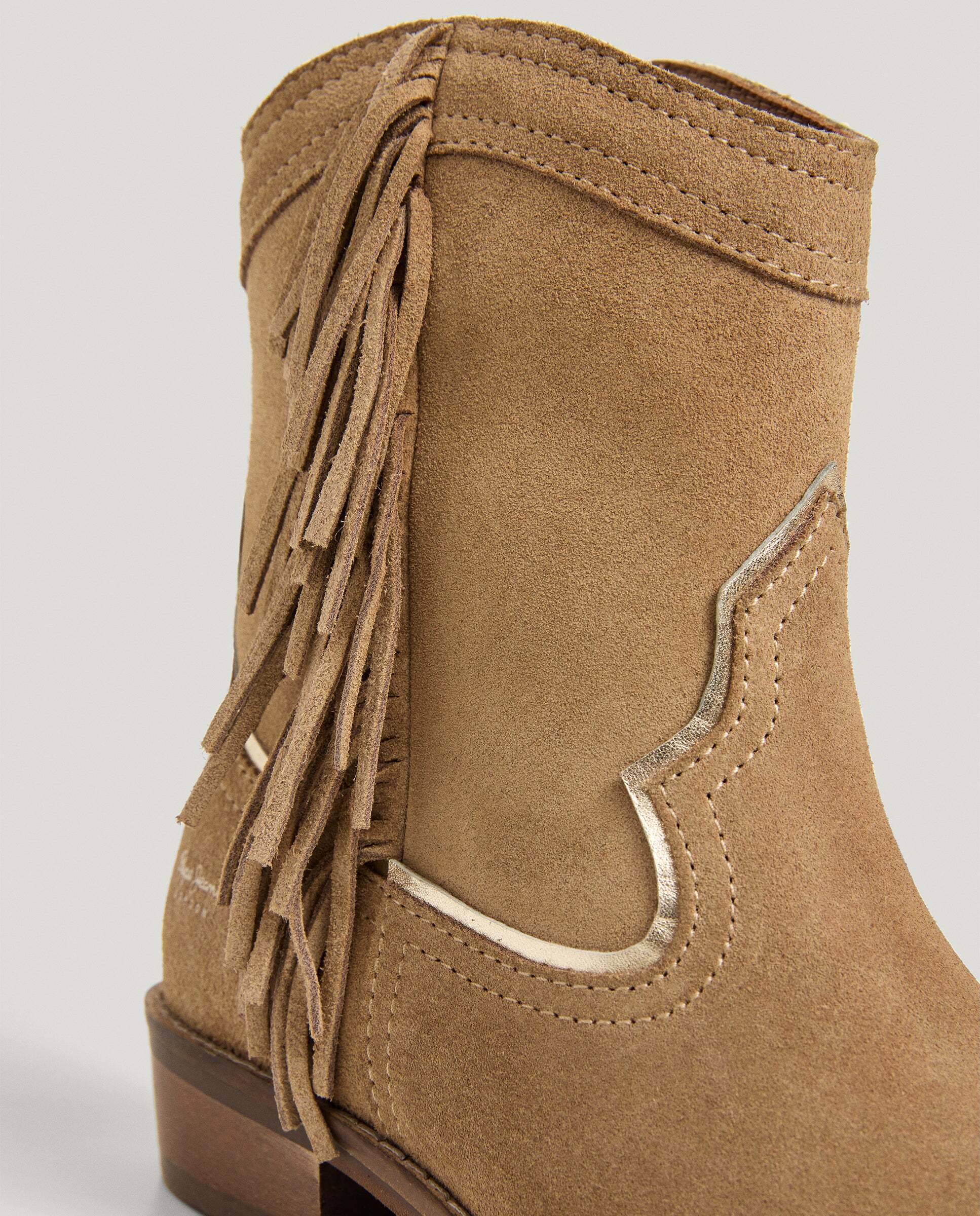 Botas de niña cowboy de ante - Pepe Jeans - Marrón Marrón-5