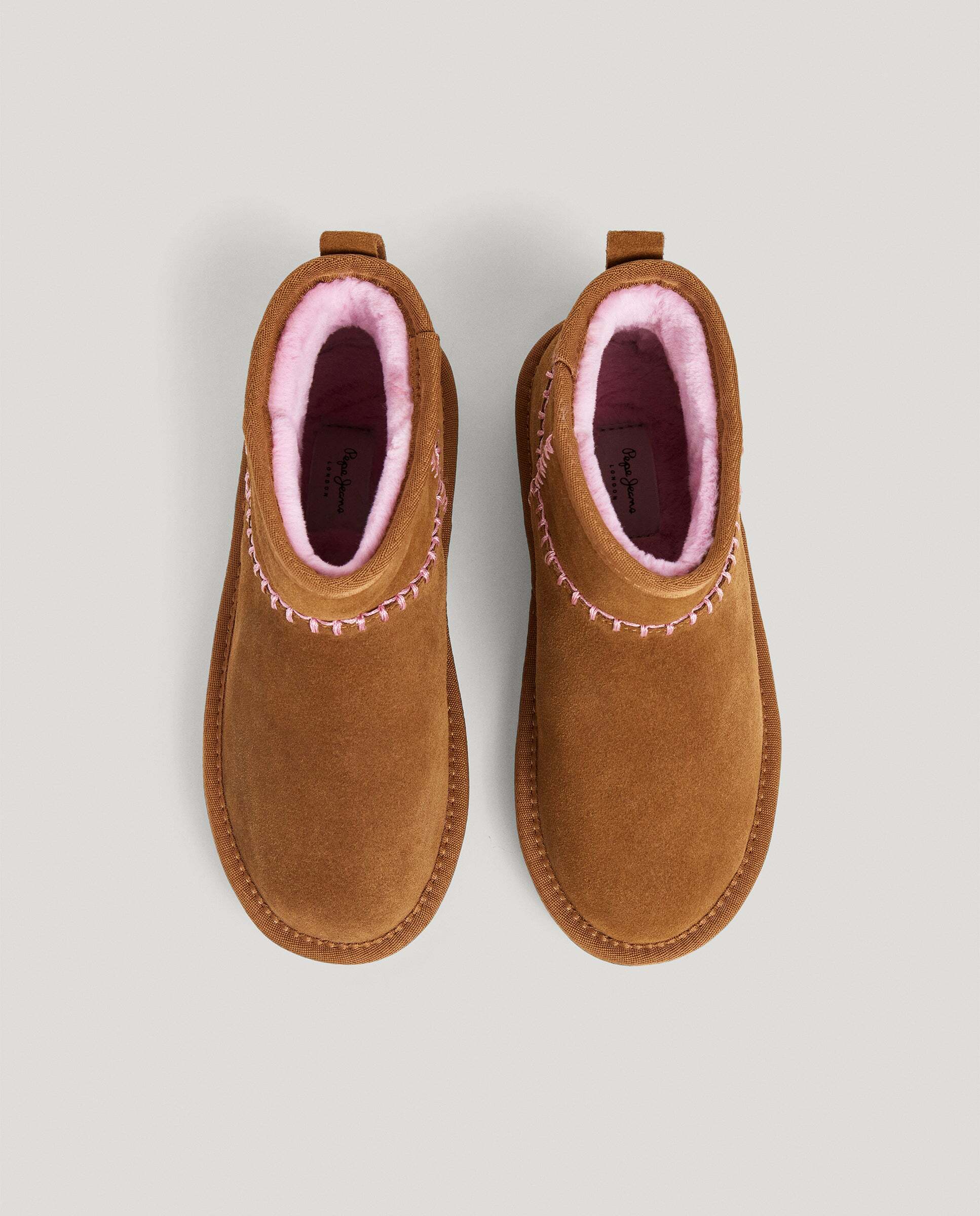Botines de niña de ante - Pepe Jeans - Marrón Marrón-2
