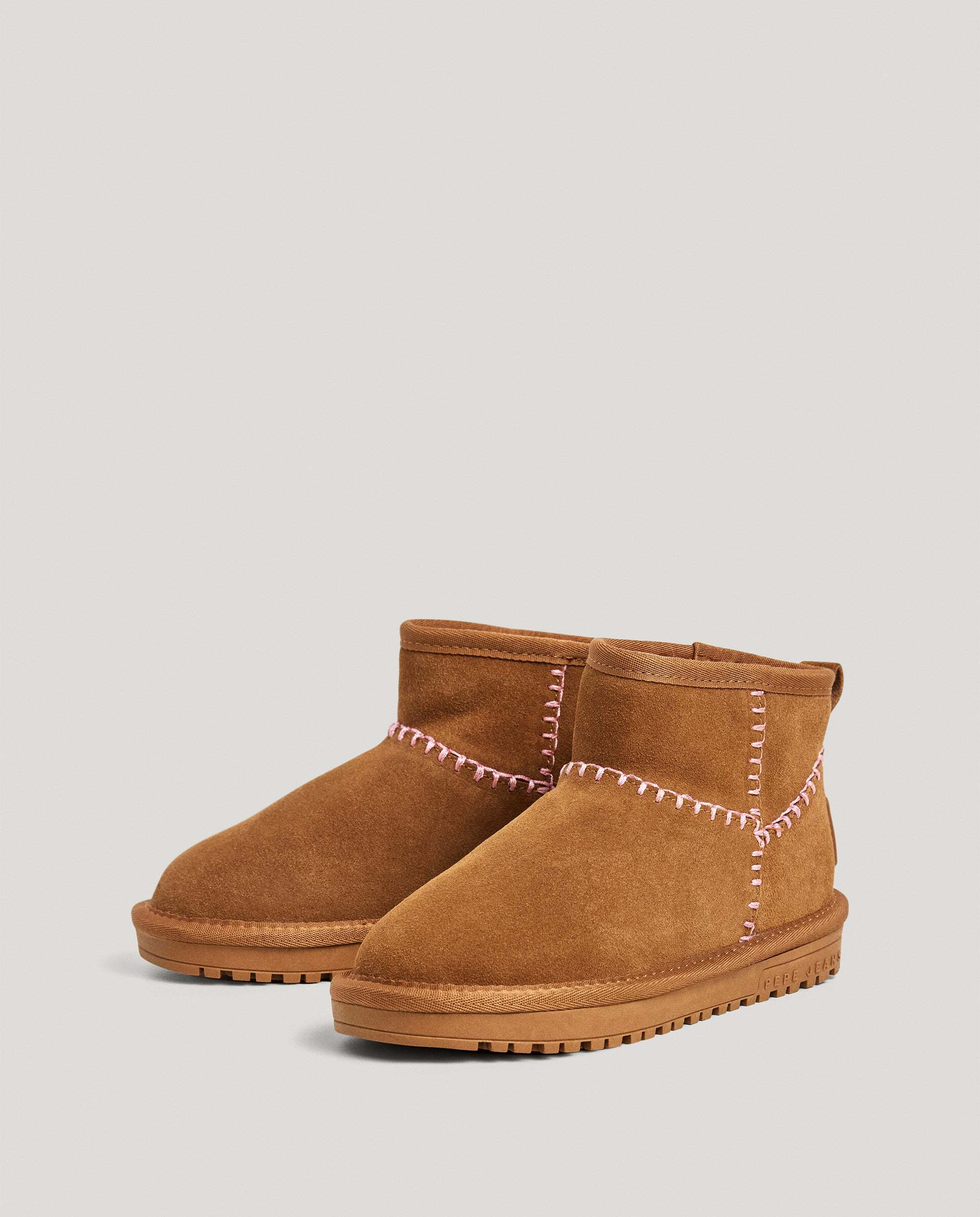 Botines de niña de ante - Pepe Jeans - Marrón Marrón-3