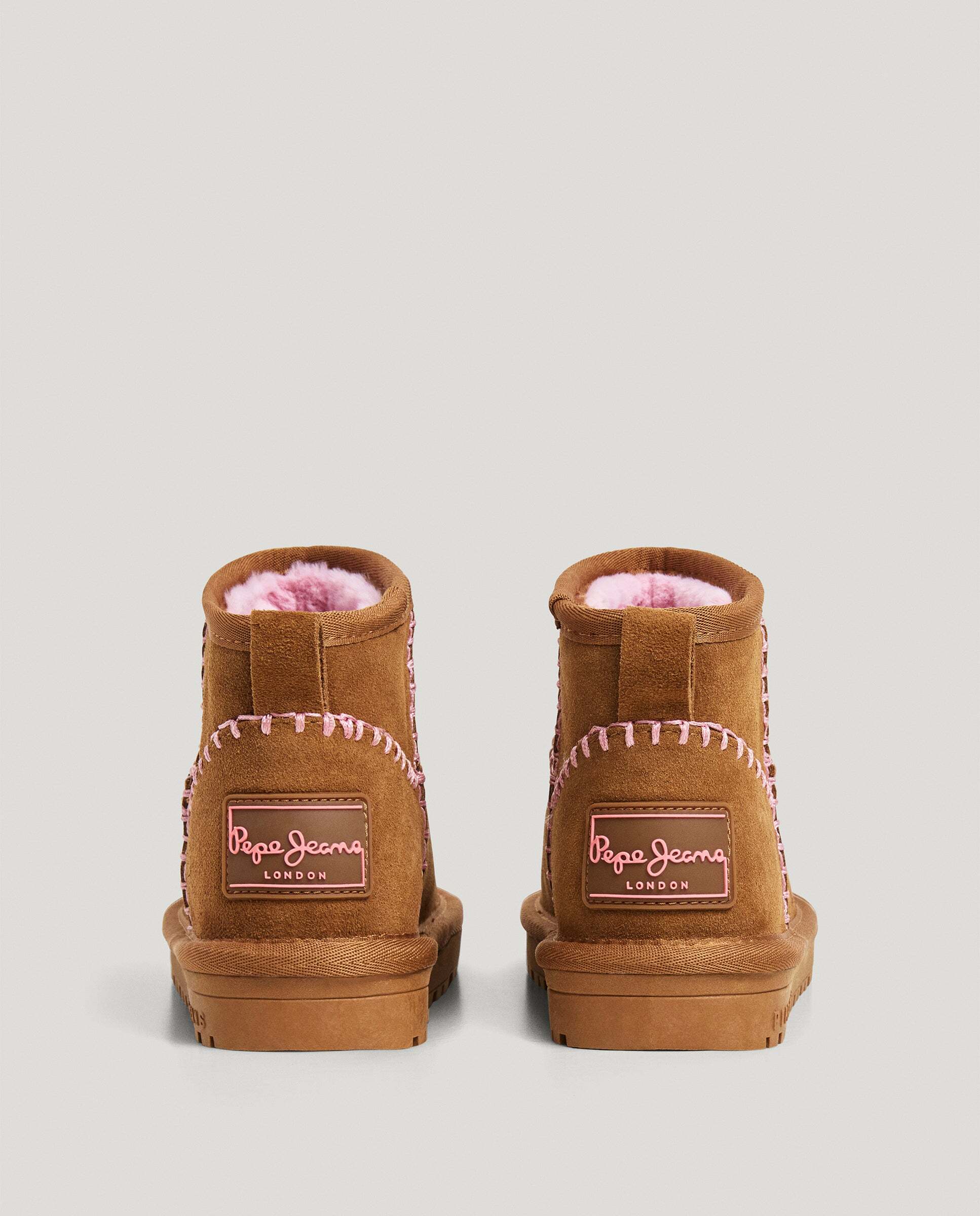 Botines de niña de ante - Pepe Jeans - Marrón Marrón-4