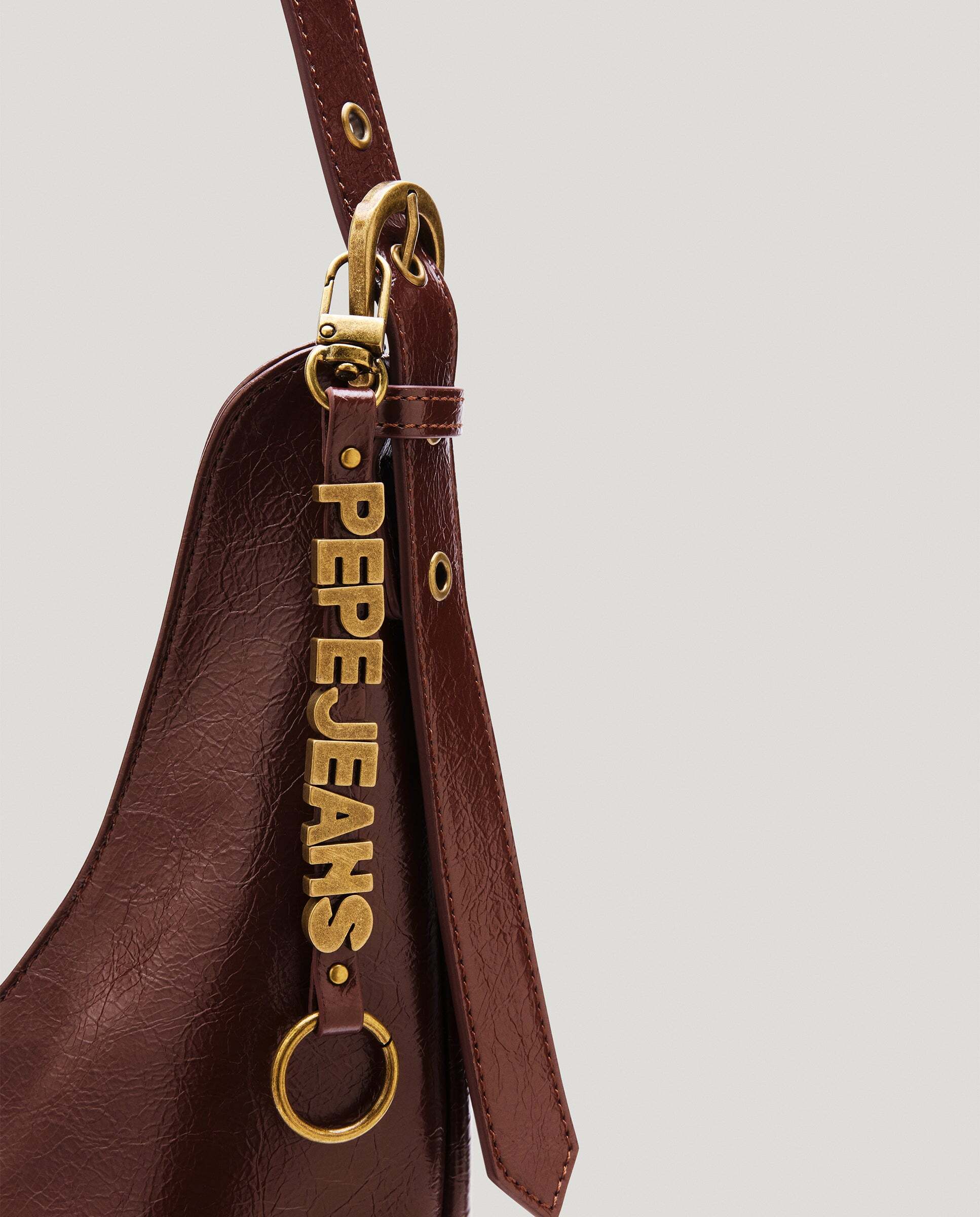 Bolso de mujer hobo efecto piel - Pepe Jeans - Marrón Marrón-3