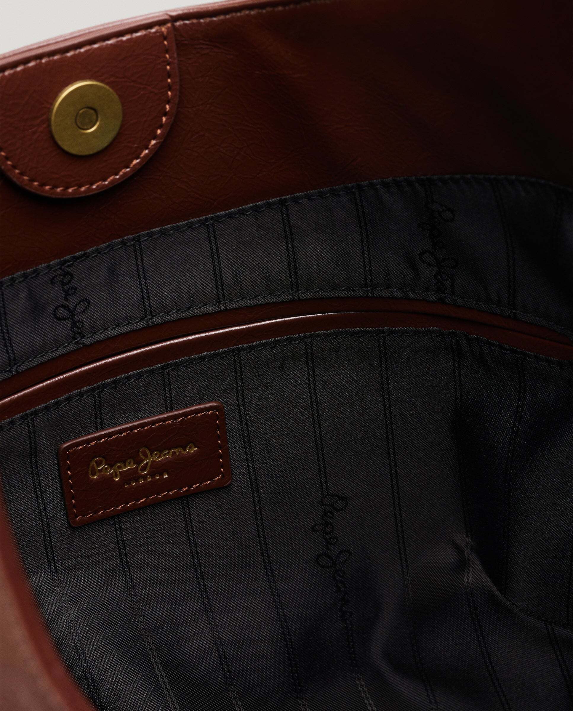 Bolso de mujer hobo efecto piel - Pepe Jeans - Marrón Marrón-2