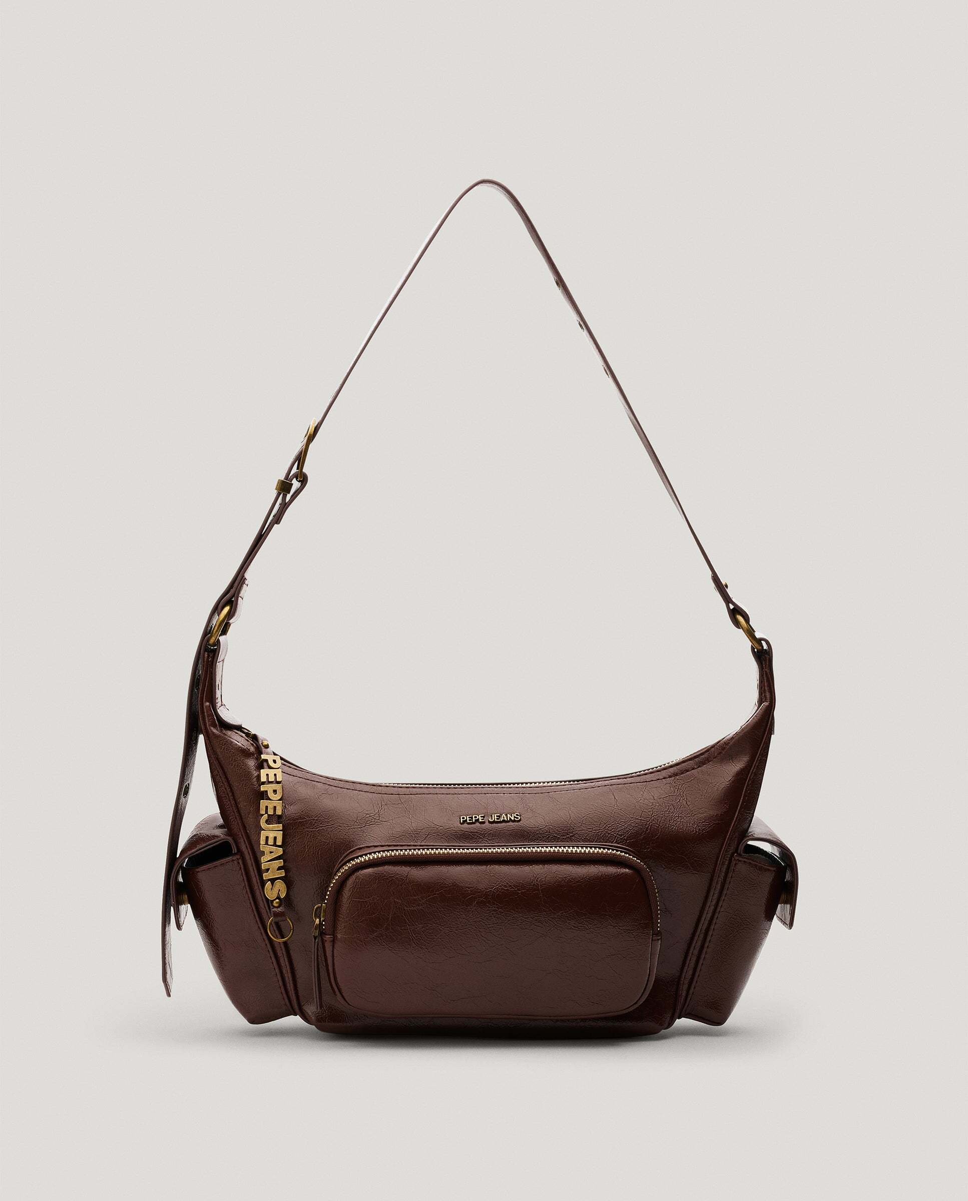 Bolso de mujer hobo efecto piel - Pepe Jeans - Marrón Marrón-1