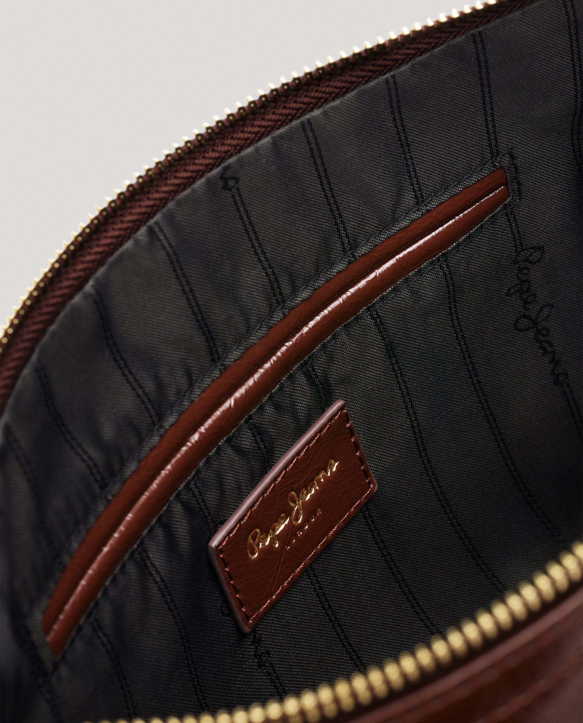 Bolso de mujer hobo efecto piel - Pepe Jeans - Marrón Marrón-5