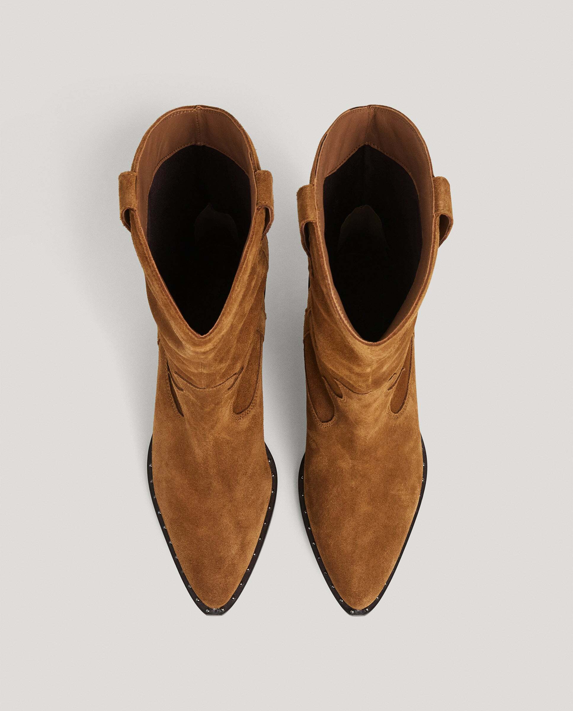 Botas de mujer cowboy de ante - Pepe Jeans - Marrón Marrón-3