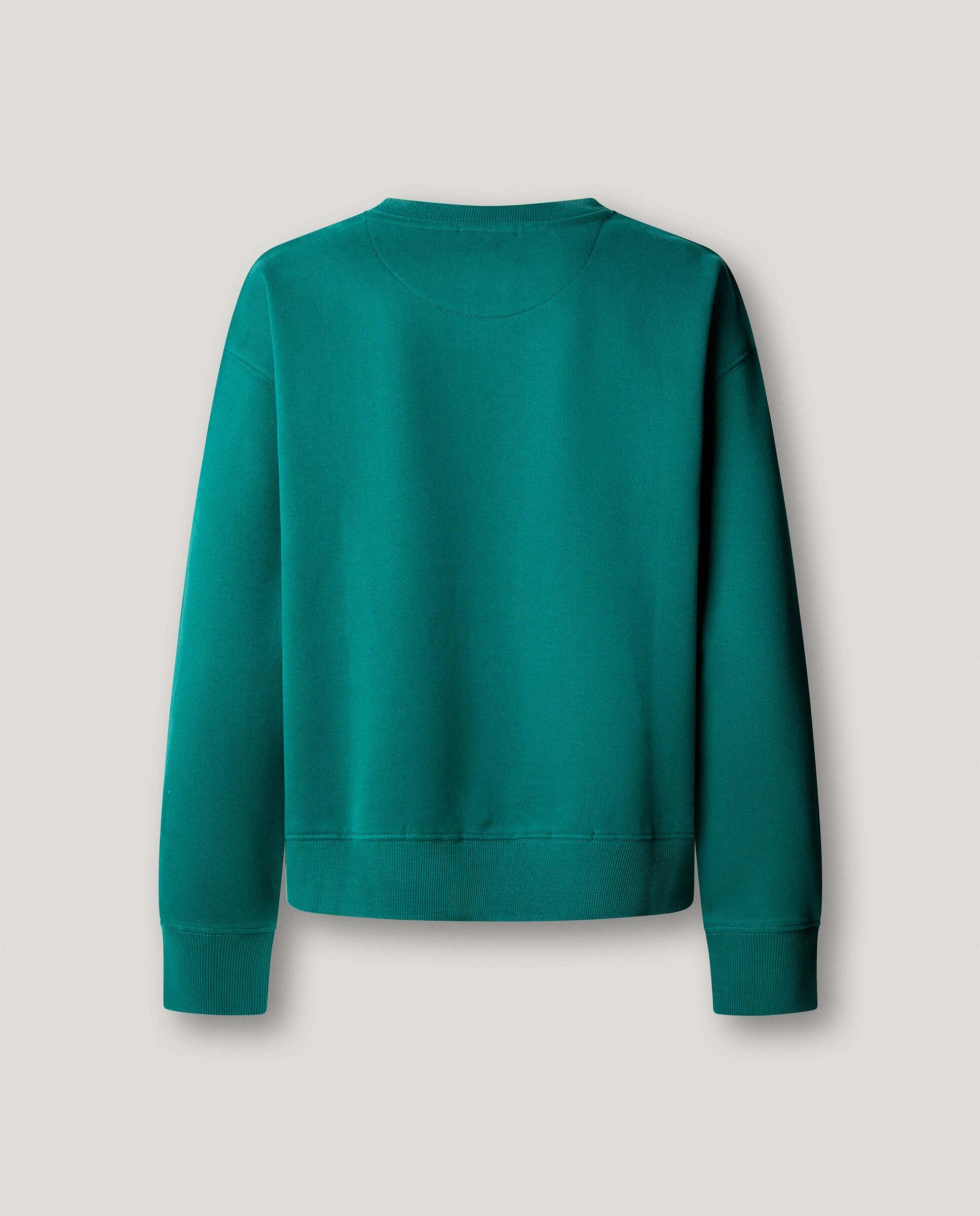 Sudadera de mujer cuello redondo con logo - Pepe Jeans - Verde azulado Verde azulado-4