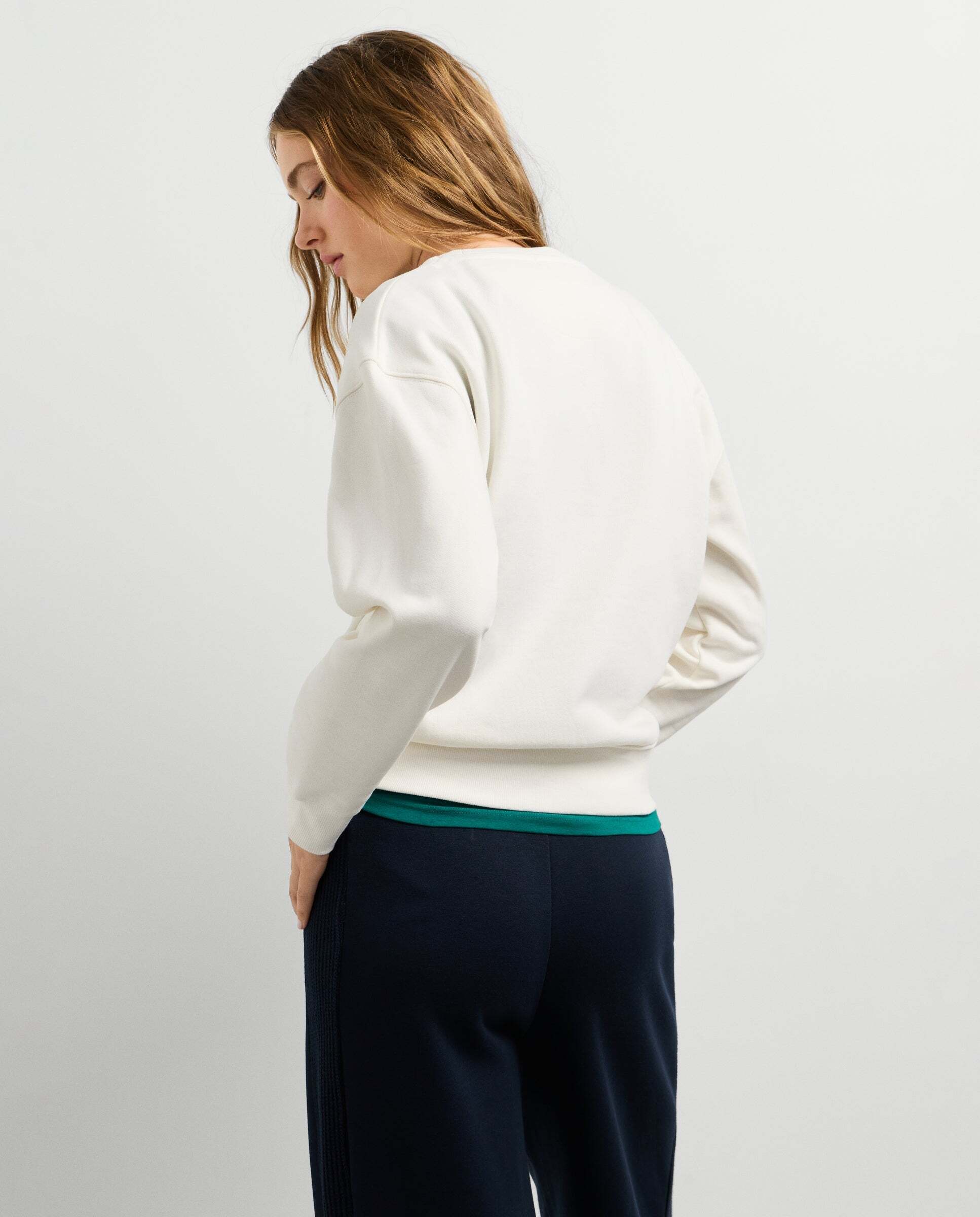 Sudadera de mujer cuello redondo con logo - Pepe Jeans - Blanco Blanco-3