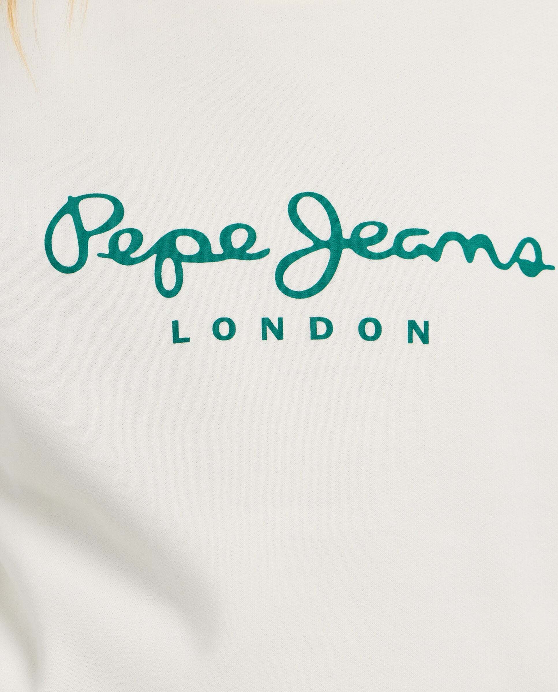 Sudadera de mujer cuello redondo con logo - Pepe Jeans - Blanco Blanco-5