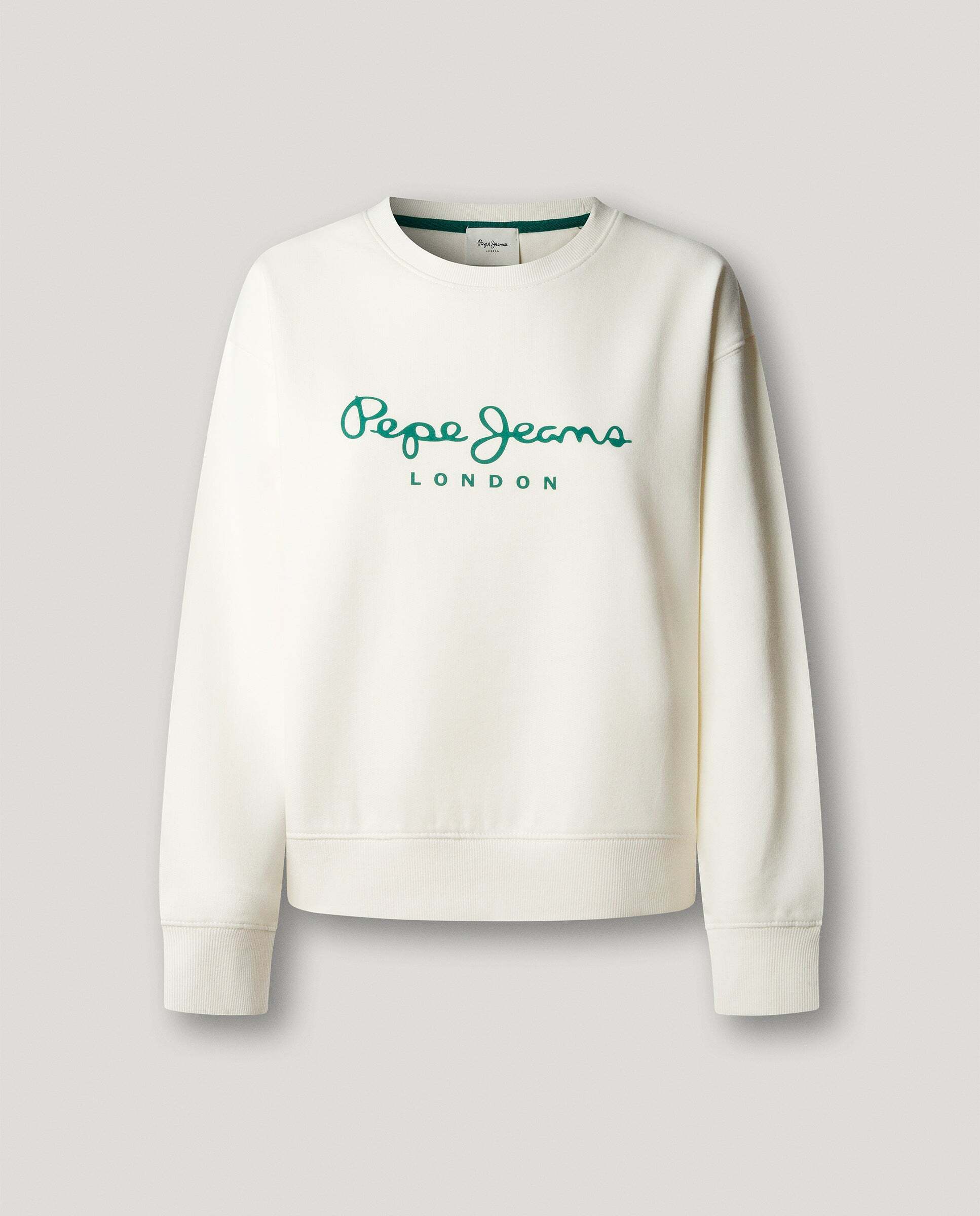 Sudadera de mujer cuello redondo con logo - Pepe Jeans - Blanco Blanco-6