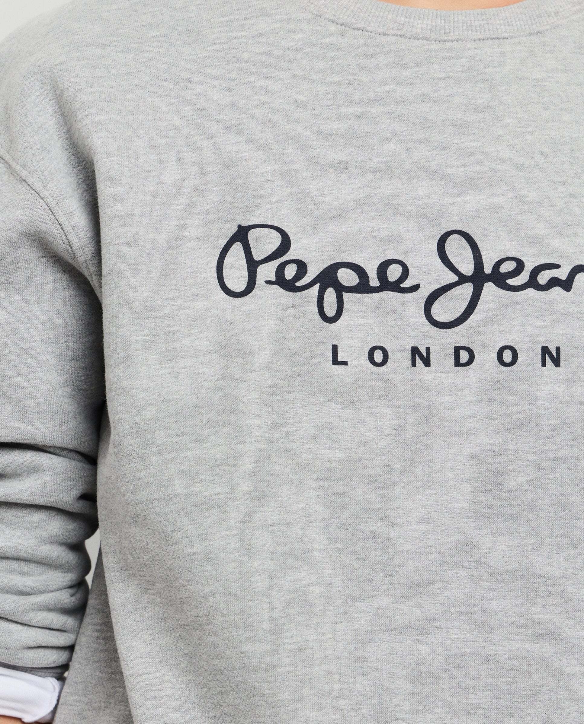 Sudadera de mujer cuello redondo con logo - Pepe Jeans - Gris Gris-4
