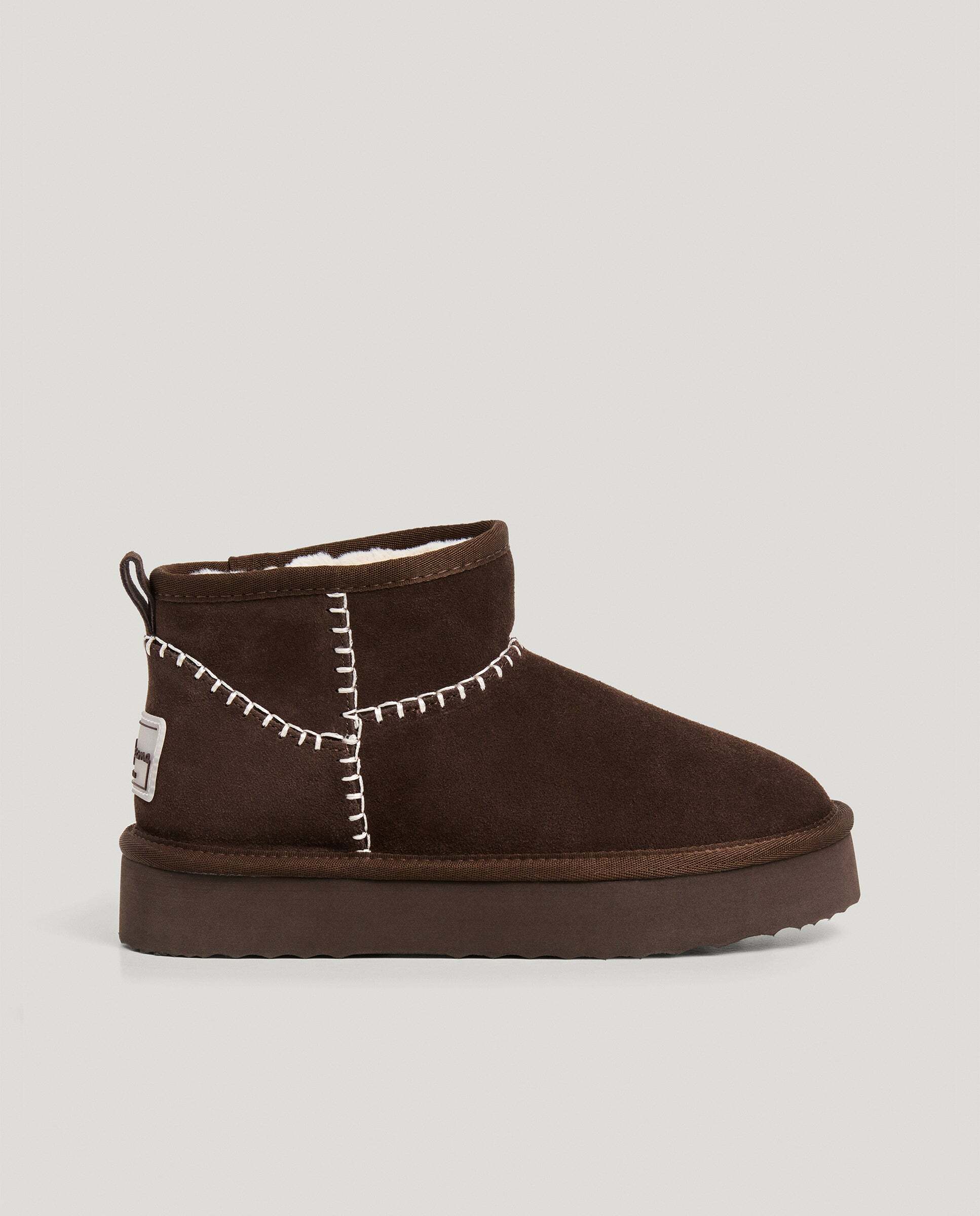 Botines de mujer de ante - Pepe Jeans - Marrón Marrón-1