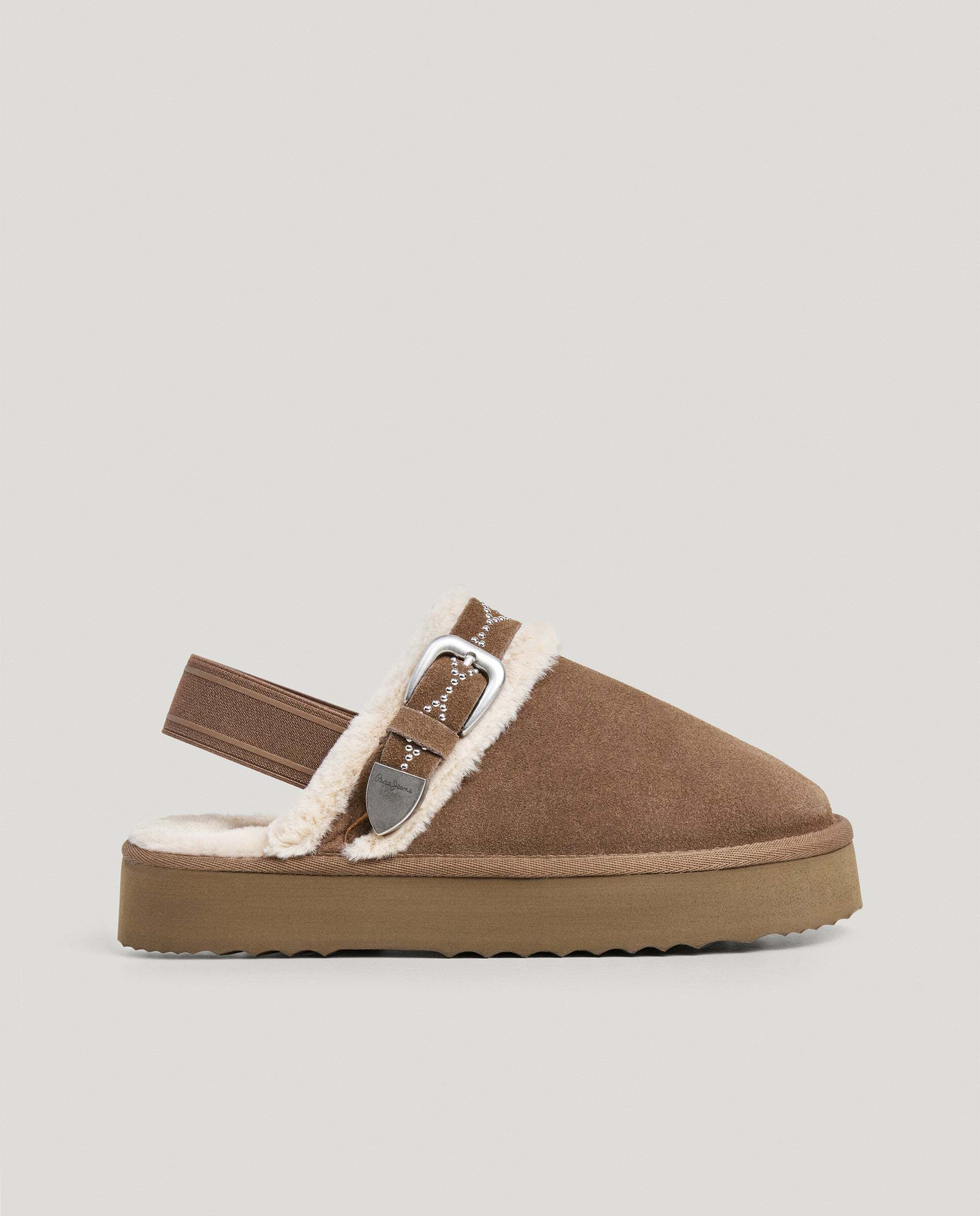 Zuecos de mujer de ante - Pepe Jeans - Natural Natural-1