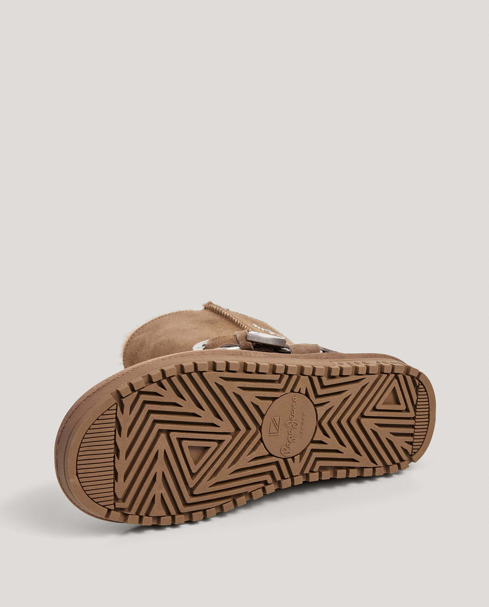 Botines de mujer de ante con hebilla - Pepe Jeans - Natural Natural-6