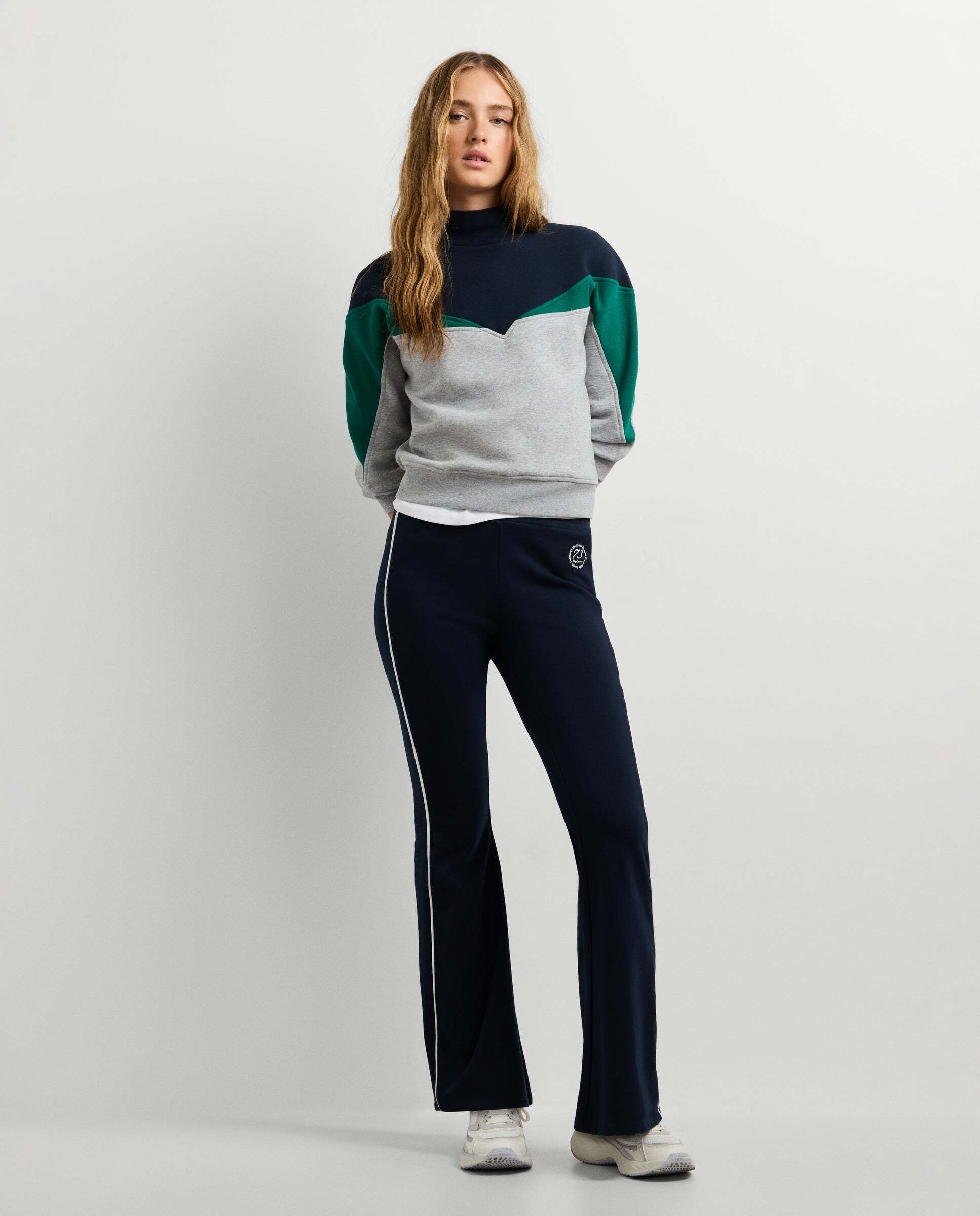 Imagen 2 de Sudadera de mujer cuello alto color block - Pepe Jeans - Gris Gris
