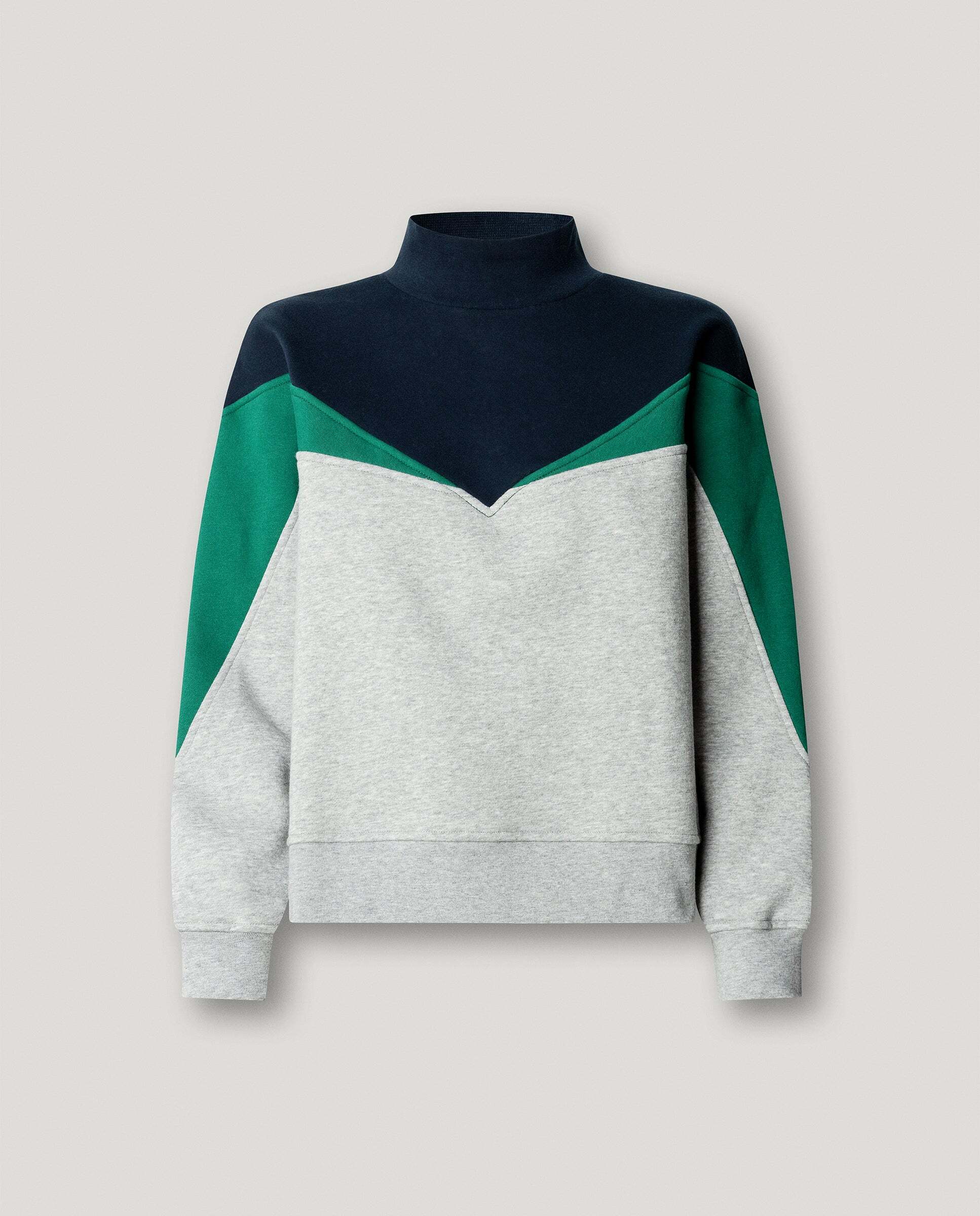 Imagen 6 de Sudadera de mujer cuello alto color block - Pepe Jeans - Gris Gris
