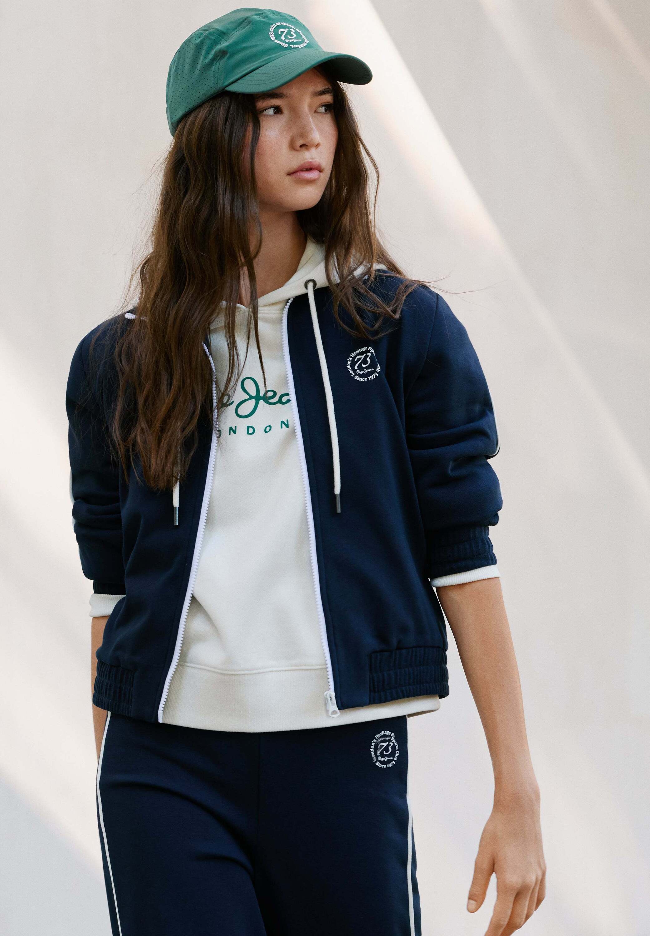 Sudadera de mujer cuello alto fit relaxed - Pepe Jeans - Azul Azul-4