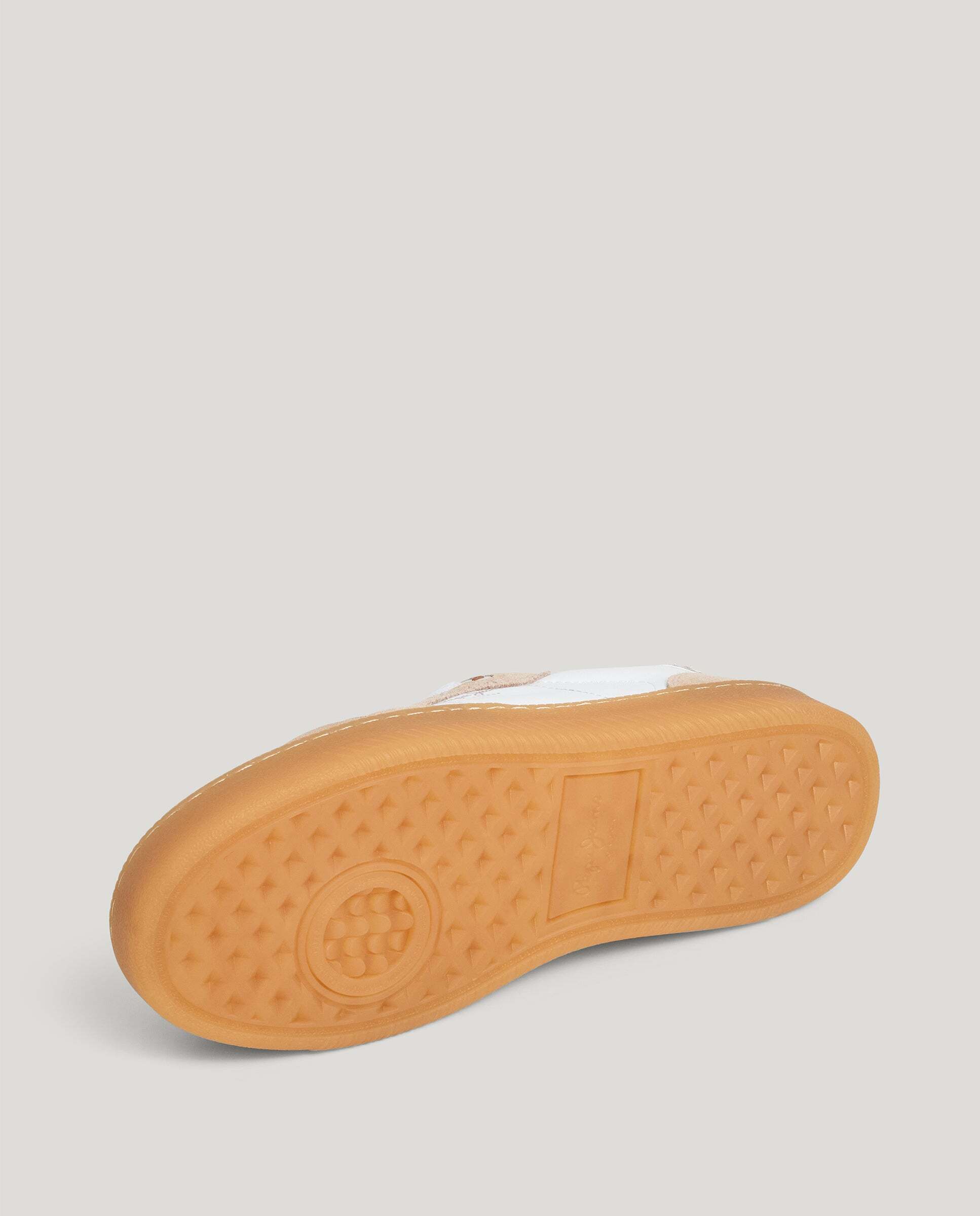 Zapatillas de mujer combinadas de piel suela cupsole - Pepe Jeans - Natural Natural-6